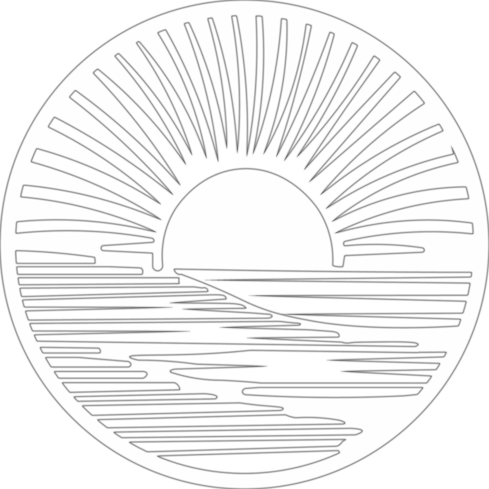 Wanddekoobjekt Sonnenaufgang Silhouette Metall Kunst Wanddekoration, Metall