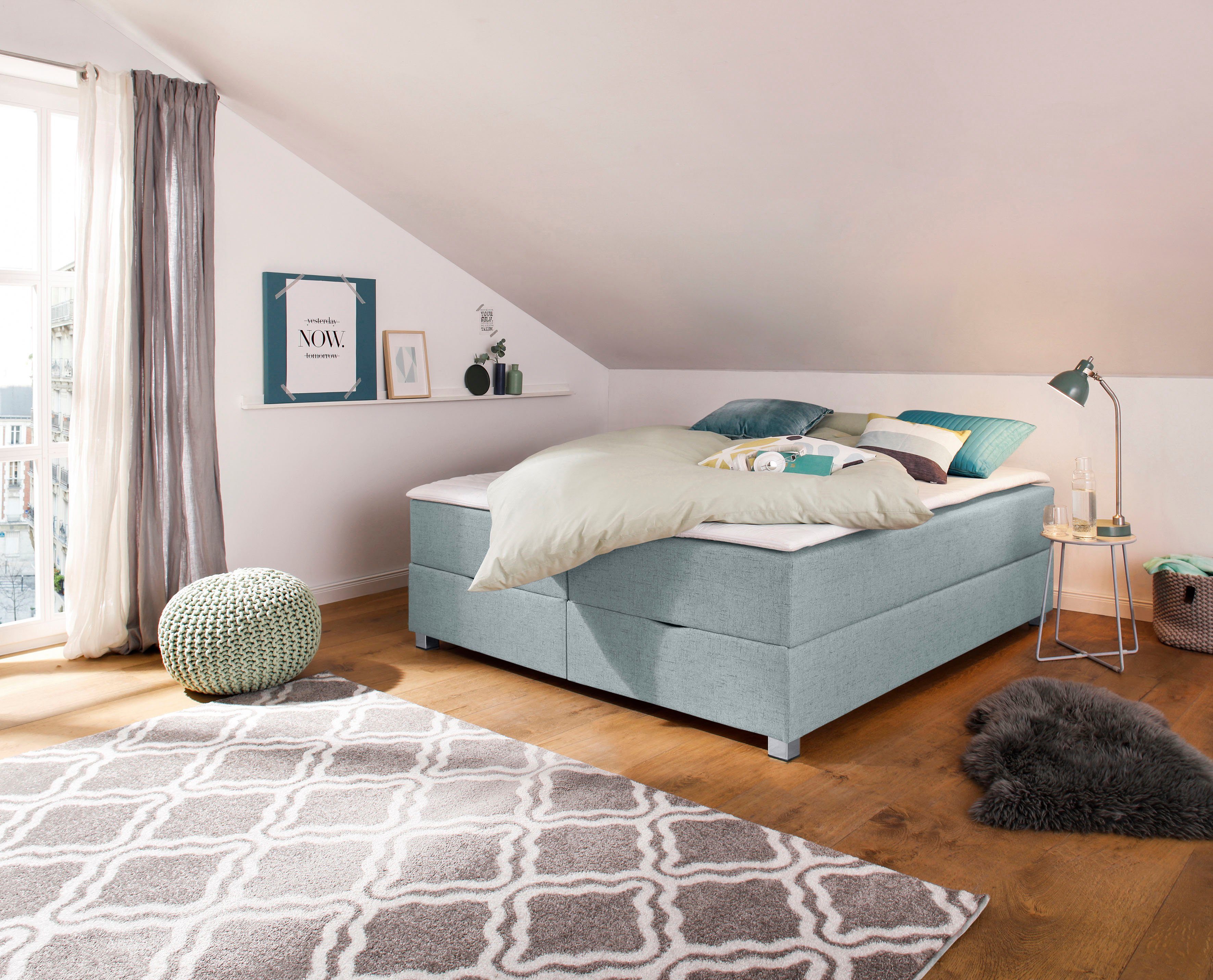 Home affaire Boxbett Alexis, ohne Kopfteil - ideal für Räume mit Dachschrägen; in 4 Breiten