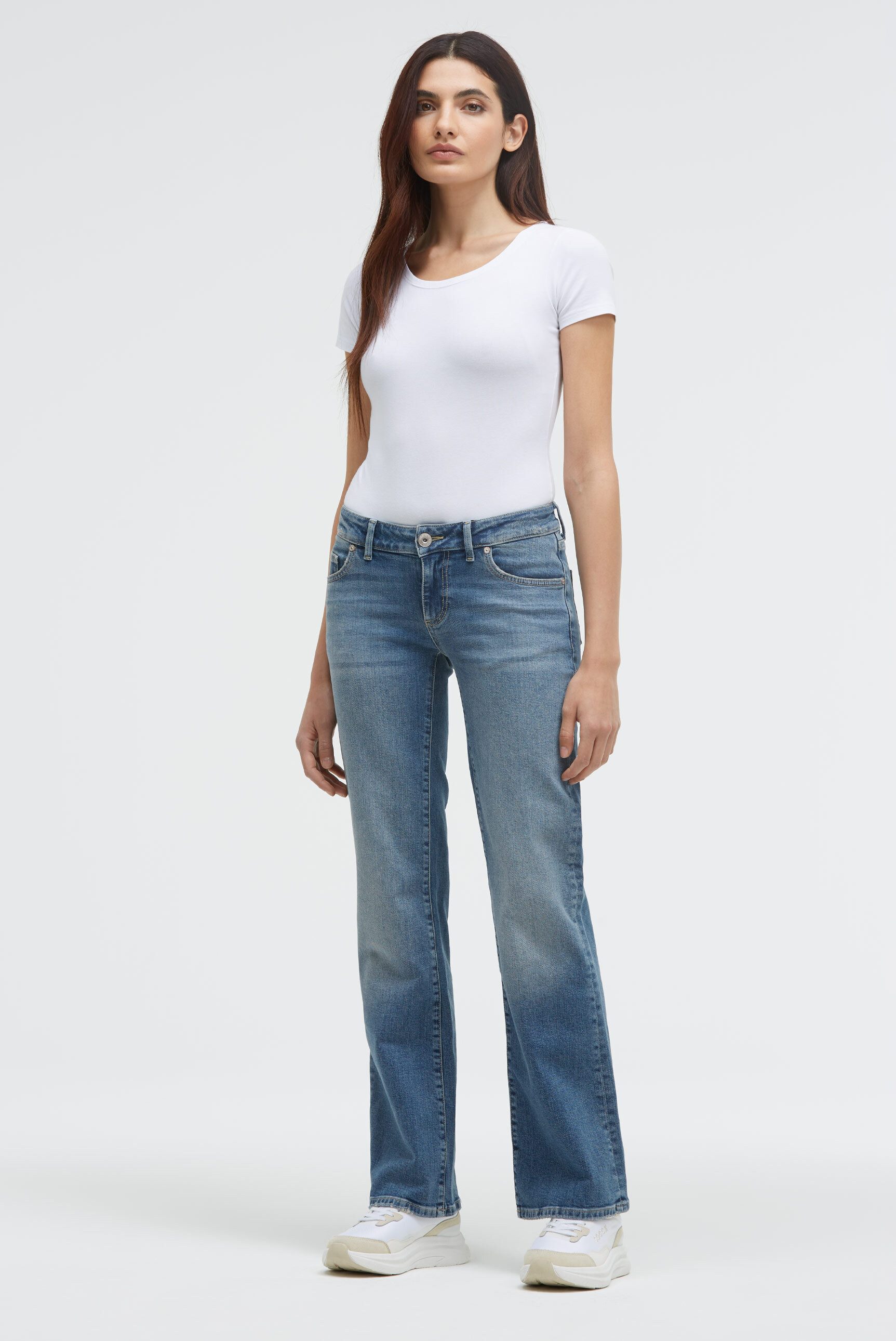 SOCCX Regular-fit-Jeans mit niedriger Leibhöhe