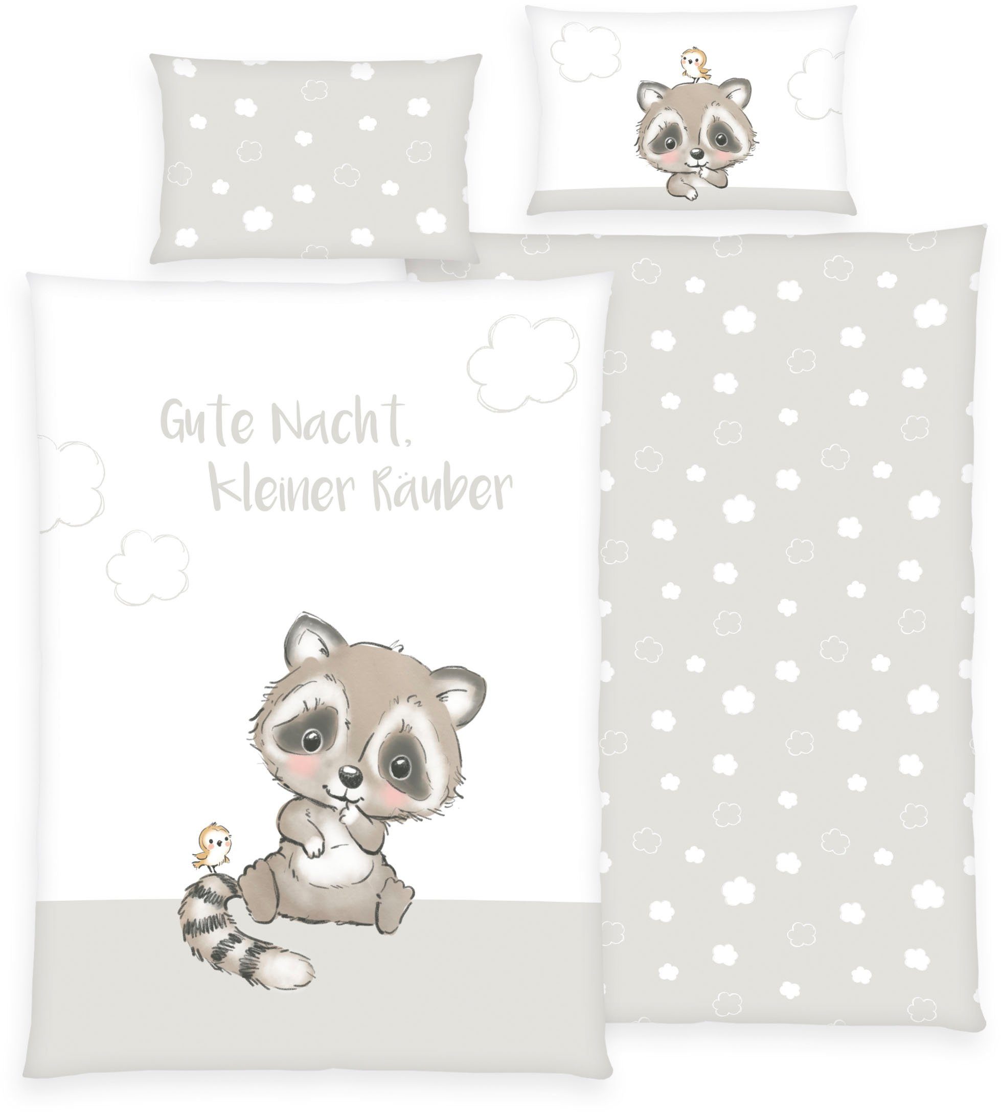 Baby Best Babybettwäsche Kleiner Räuber, Renforcé, 2 teilig, mit liebevollem Motiv