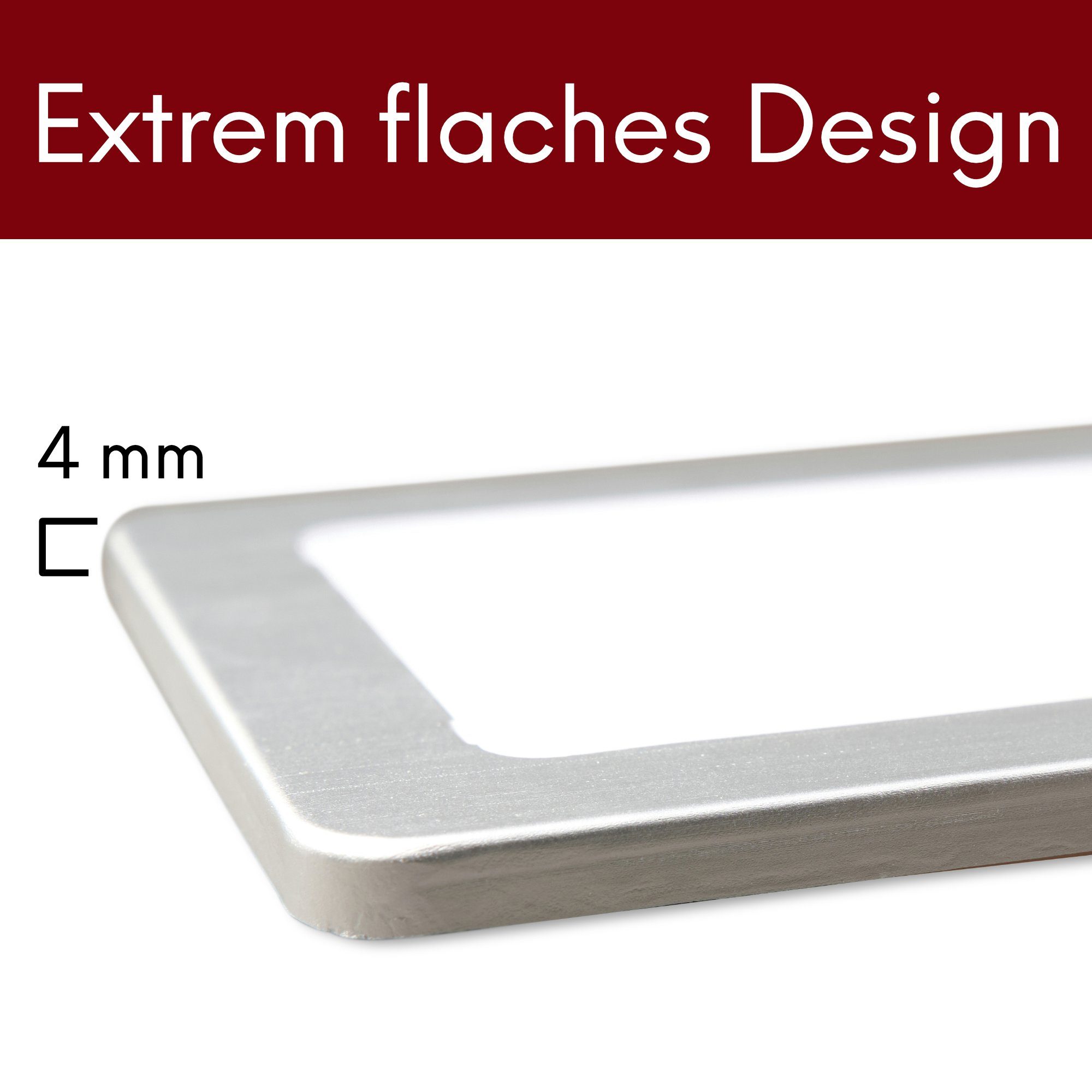 kalb LED Unterbauleuchte Silber 5W - sehr flache Küchenleuchte mit Touch-Dimmfunktion, 1er Set warmweiß, warmweiss