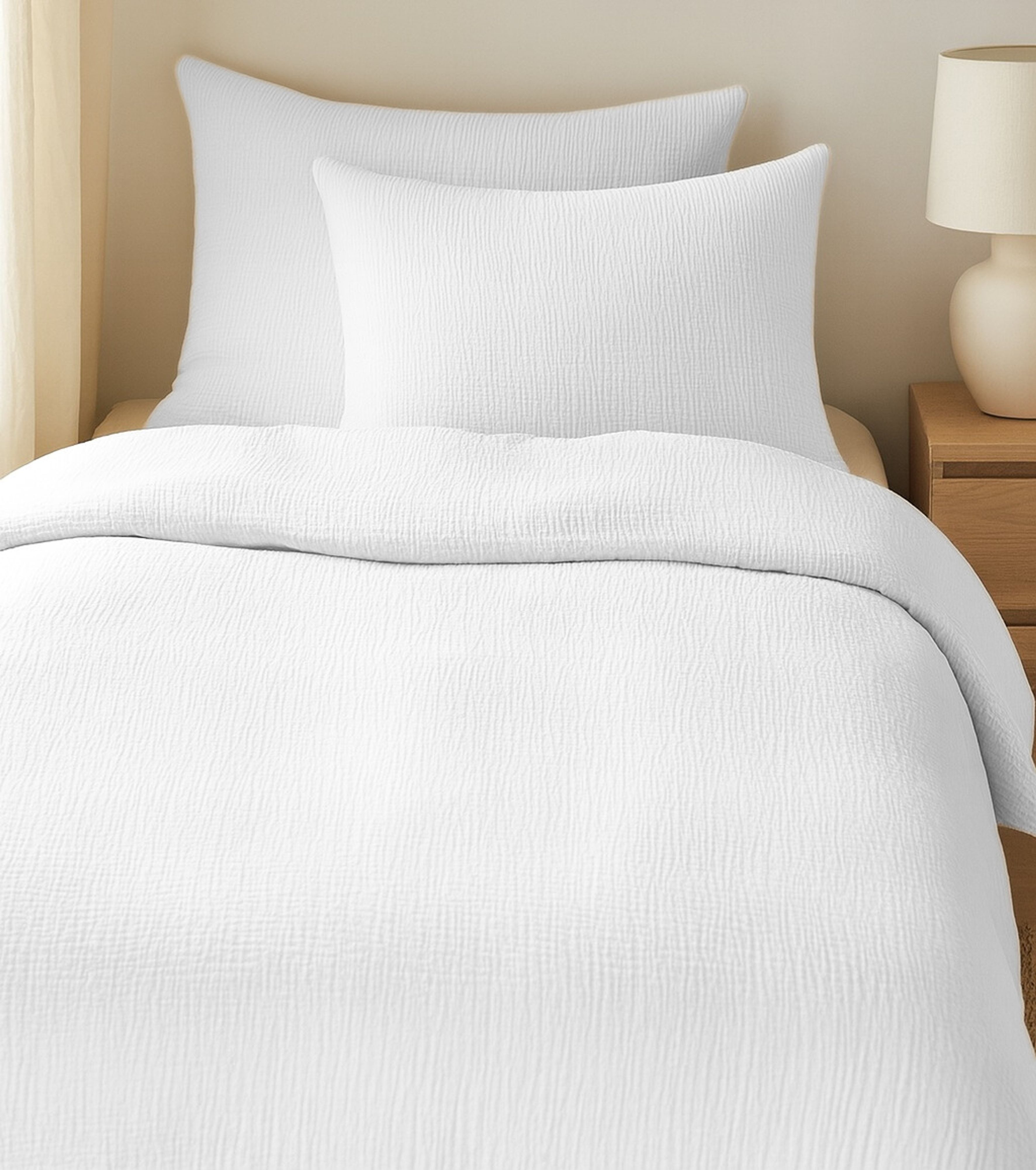 One Home Bettwäsche Musselin, Musselin, 2 teilig, Unifarben, weiche Baumwol günstig online kaufen