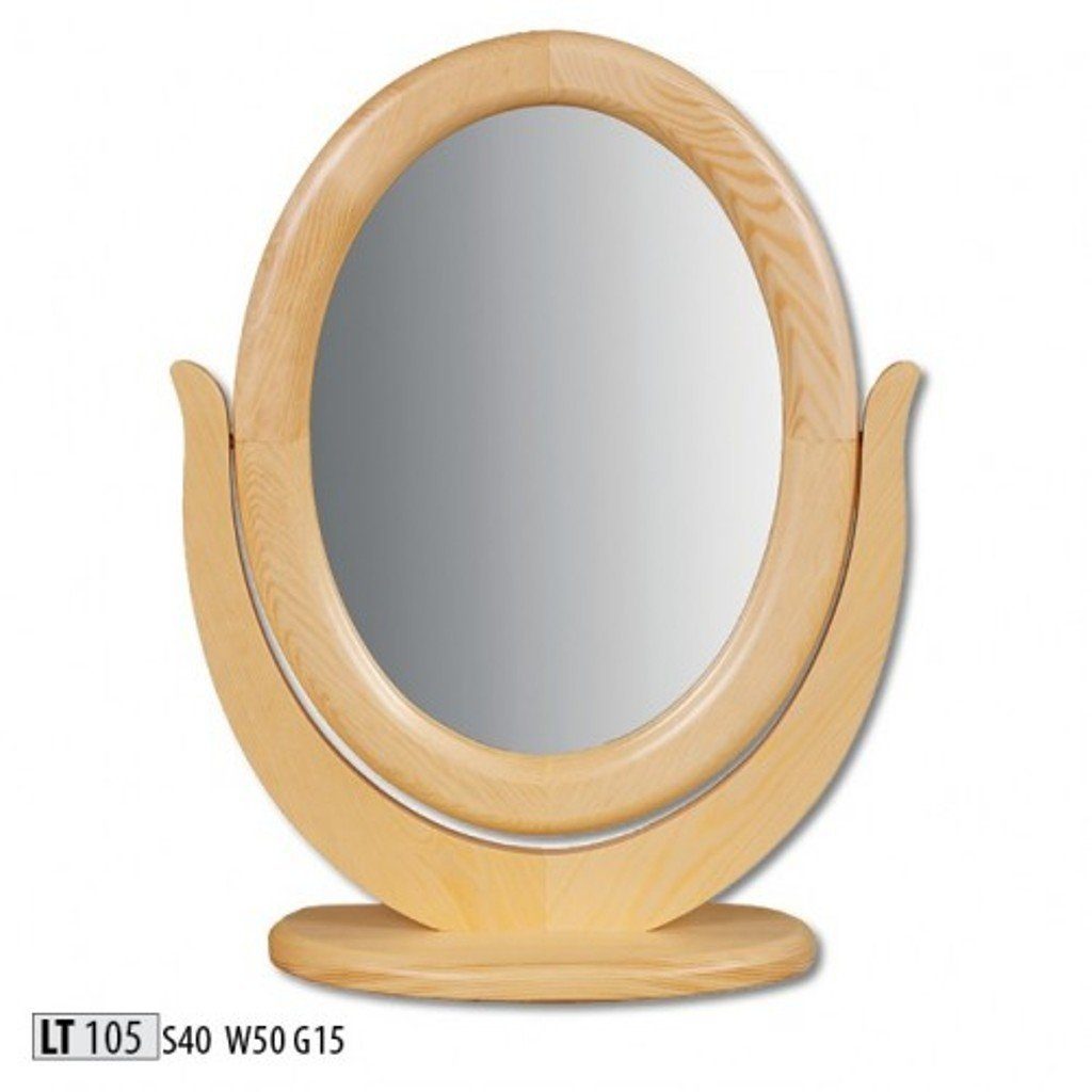 JVmoebel Stand Tischspiegel Holzrahmen Echtholz Kosmetikspiegel, handgefertigten Spiegel