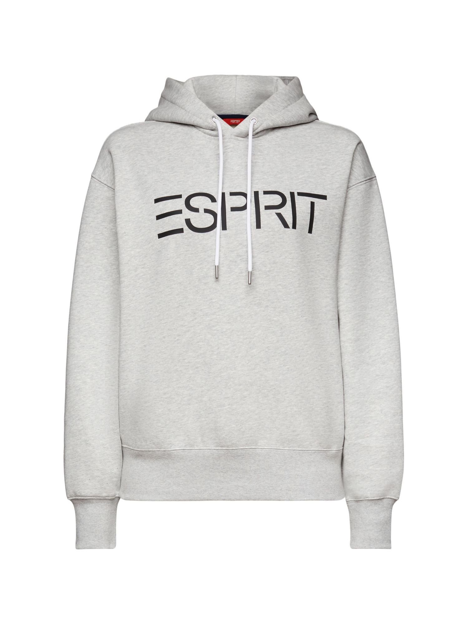 Esprit Sweatshirt Unisex Fleece-Hoodie mit Logo (1-tlg) LIGHT GREY