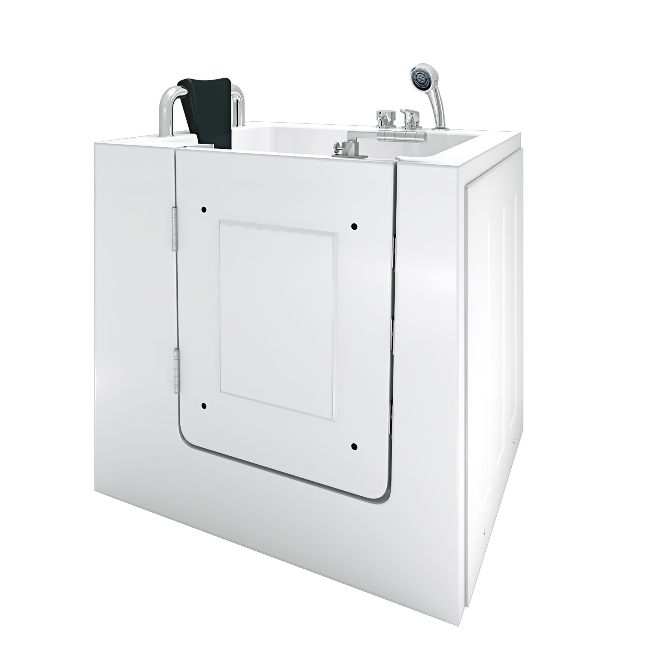 AcquaVapore Badewanne Senioren Sitzwanne Badewanne mit Tür S02-B-L 100x78 cm, (1-tlg), mit Ablaufgarnitur