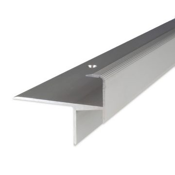 PROVISTON Treppenkantenprofil Aluminium, 33 x 133 x 1000 mm, Silber, Treppenkante, Winkelprofil