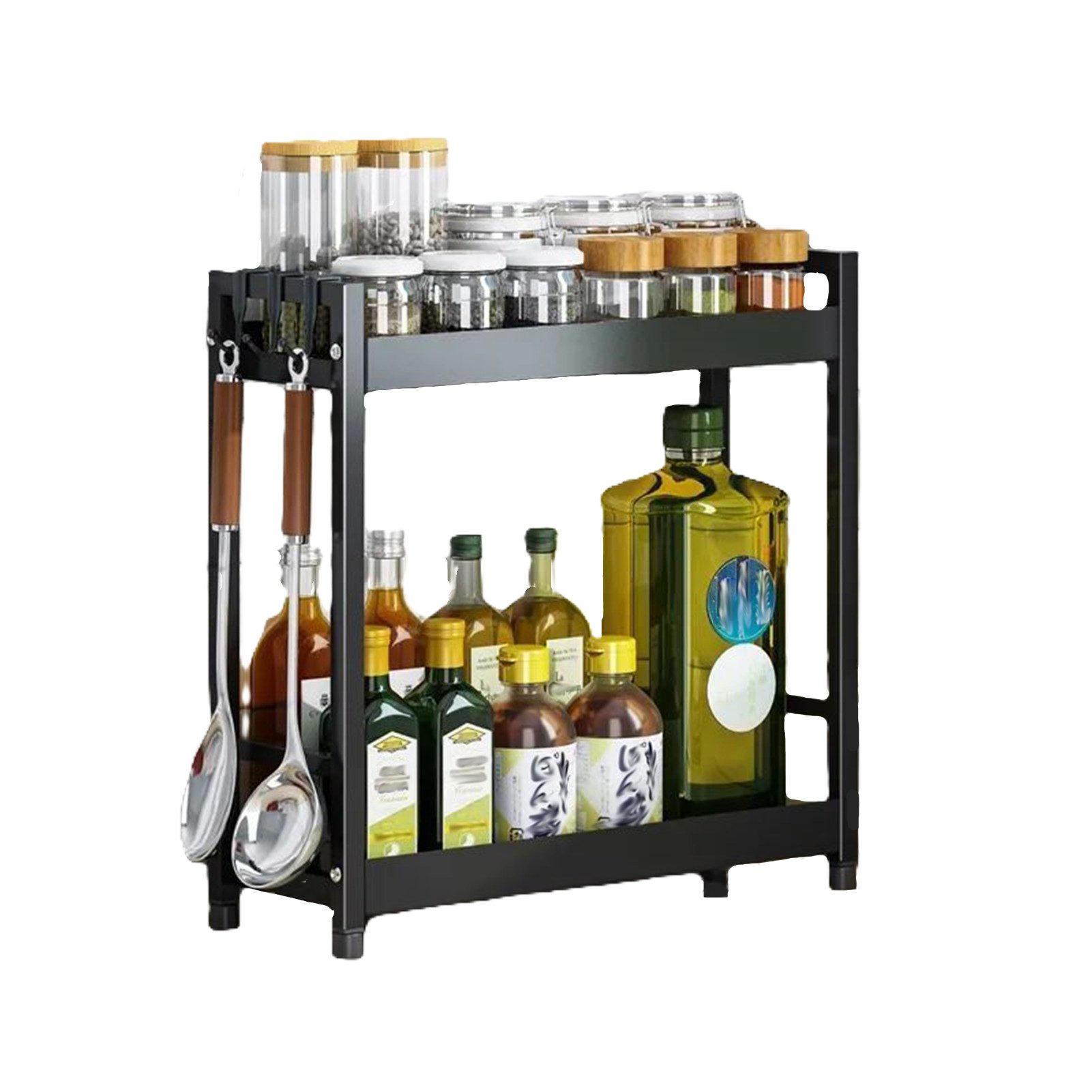 Jumpeak Gewürzregal Küchengewürzablage, Mehrschichtiges Haushaltsaufbewahru günstig online kaufen