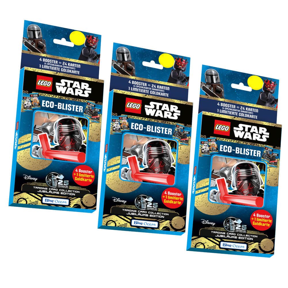 Blue Ocean Sammelkarte Lego Star Wars Karten Trading Cards Serie 5 - Jubiläum Sammelkarten, Lego Star Wars Sammelkarten - 3 Blister