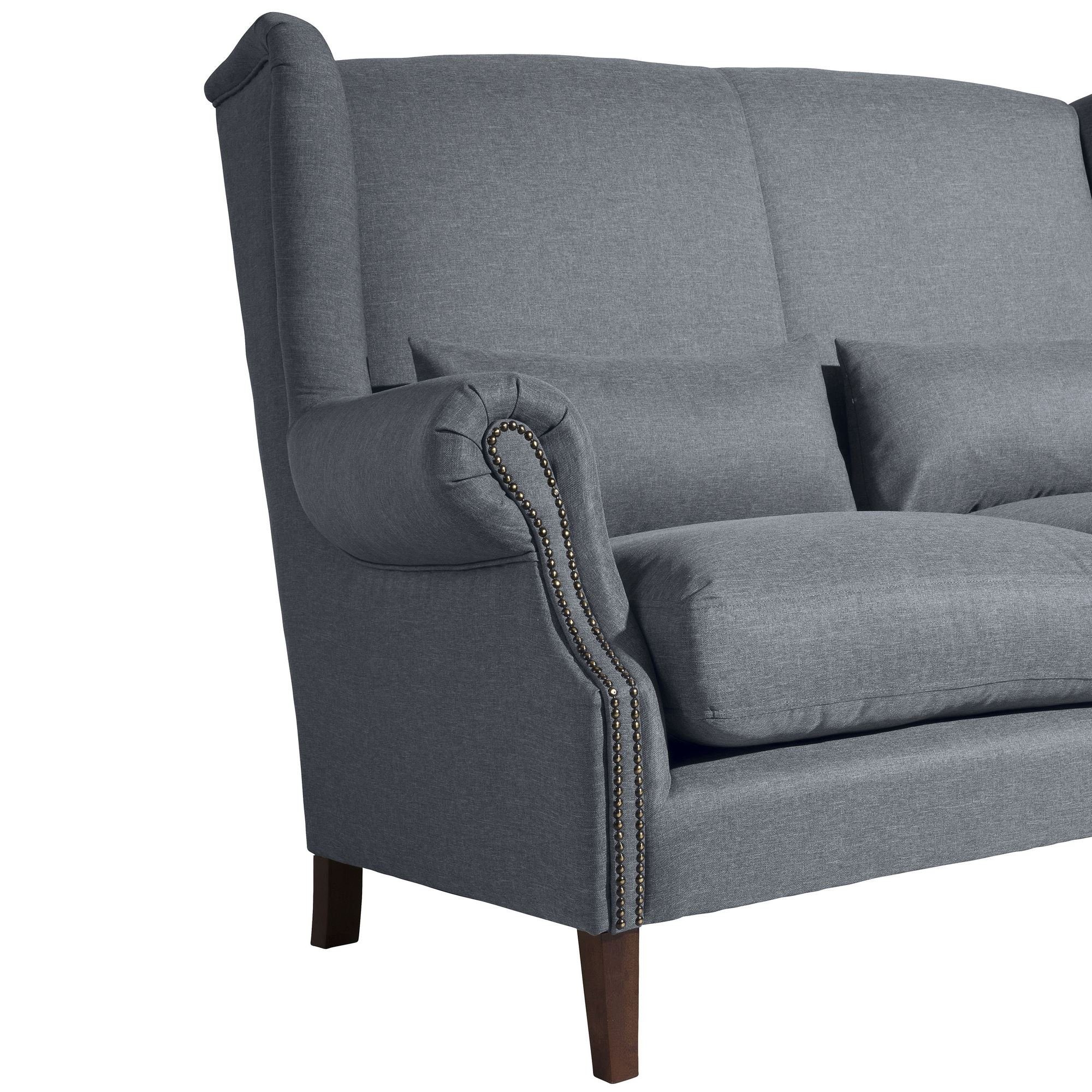 58 aufm Bezug Sitz Buche Sparpreis Kandy 2-Sitzer Sofa Sofa Teile, nussba, inkl. 1 Kessel Flachgewebe verarbeitet,bequemer hochwertig Versand Kostenlosem