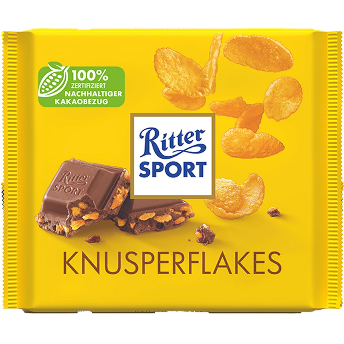 Ritter SPORT Schokolade, Ritter Sport Knusperflakes Sahneschokolade mit Cornflakes 100g