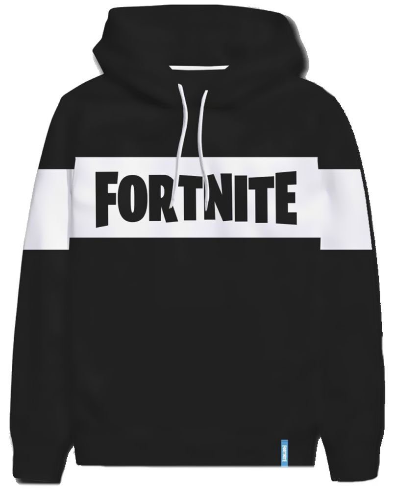 Fortnite Hoodie Kapuze Hoodie - Schwarz M Erwachsene Sweatshirt Gr. XL Weiß Kapuzensweatshirt Epic L + mit FORTNITE Jugendliche Games S