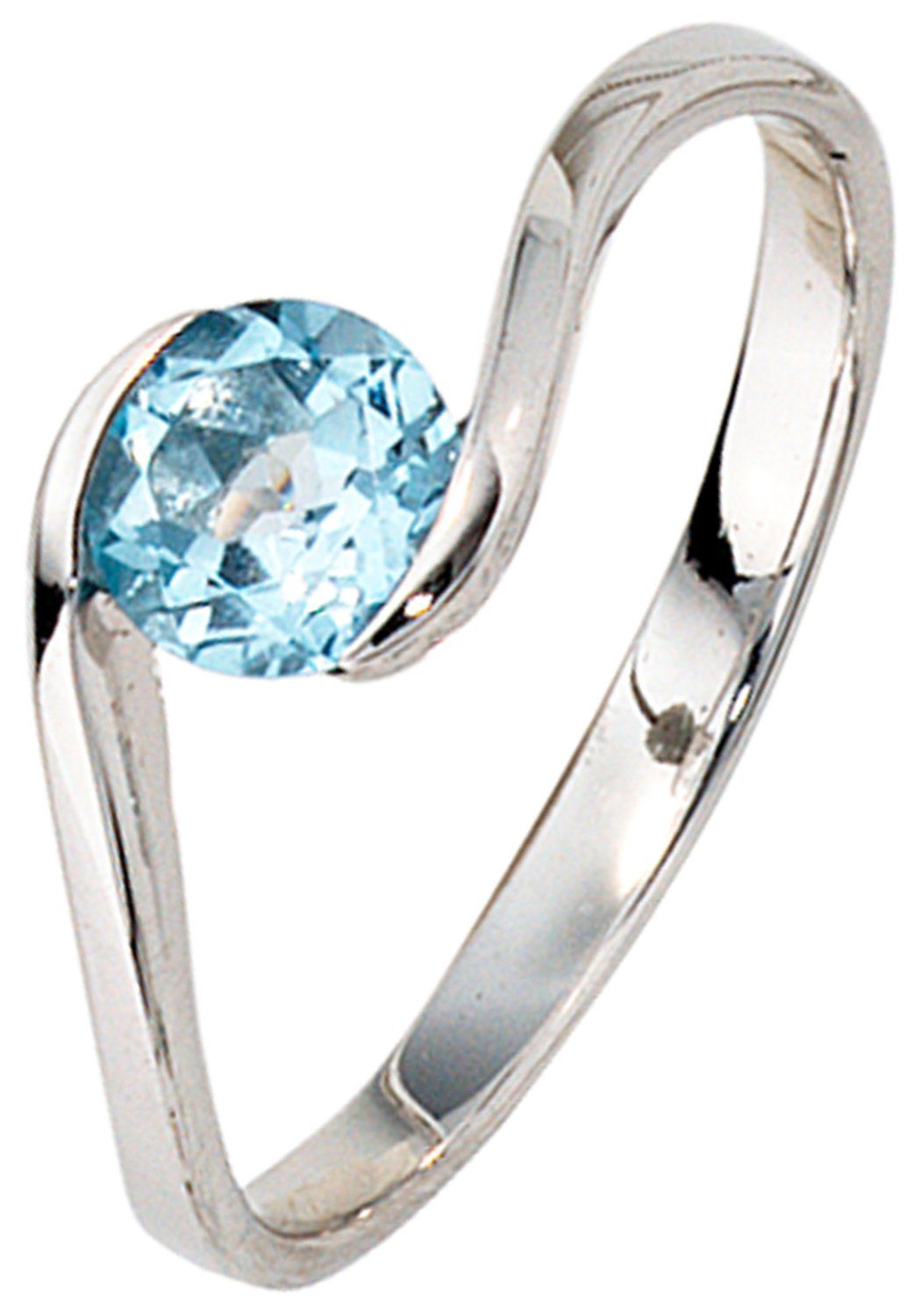 JOBO Goldring, 333 Weißgold mit Blautopas günstig online kaufen
