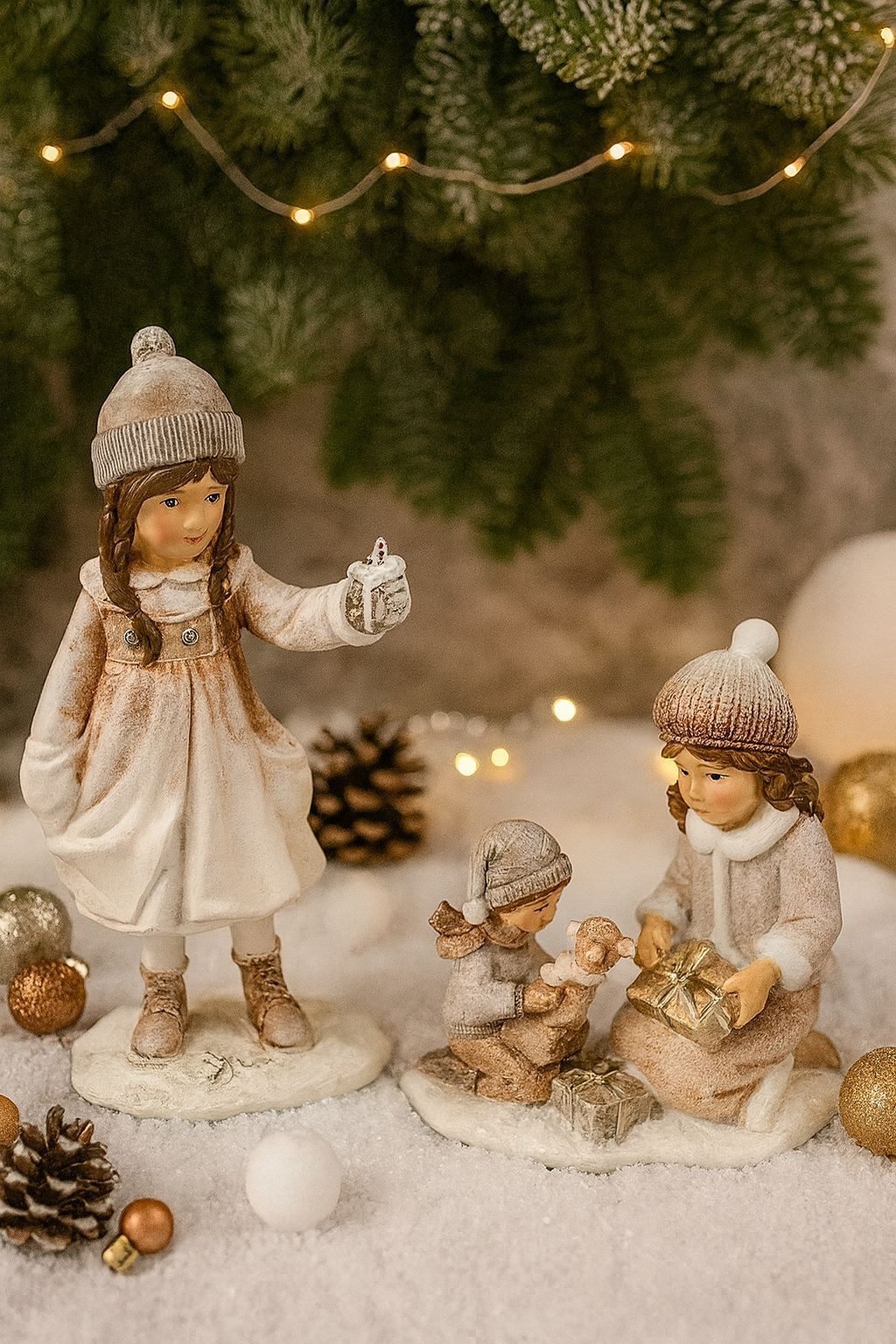 formano Dekofigur Weihnachtsfiguren Nostalgische Winterkinder 9 und 13 cm z günstig online kaufen