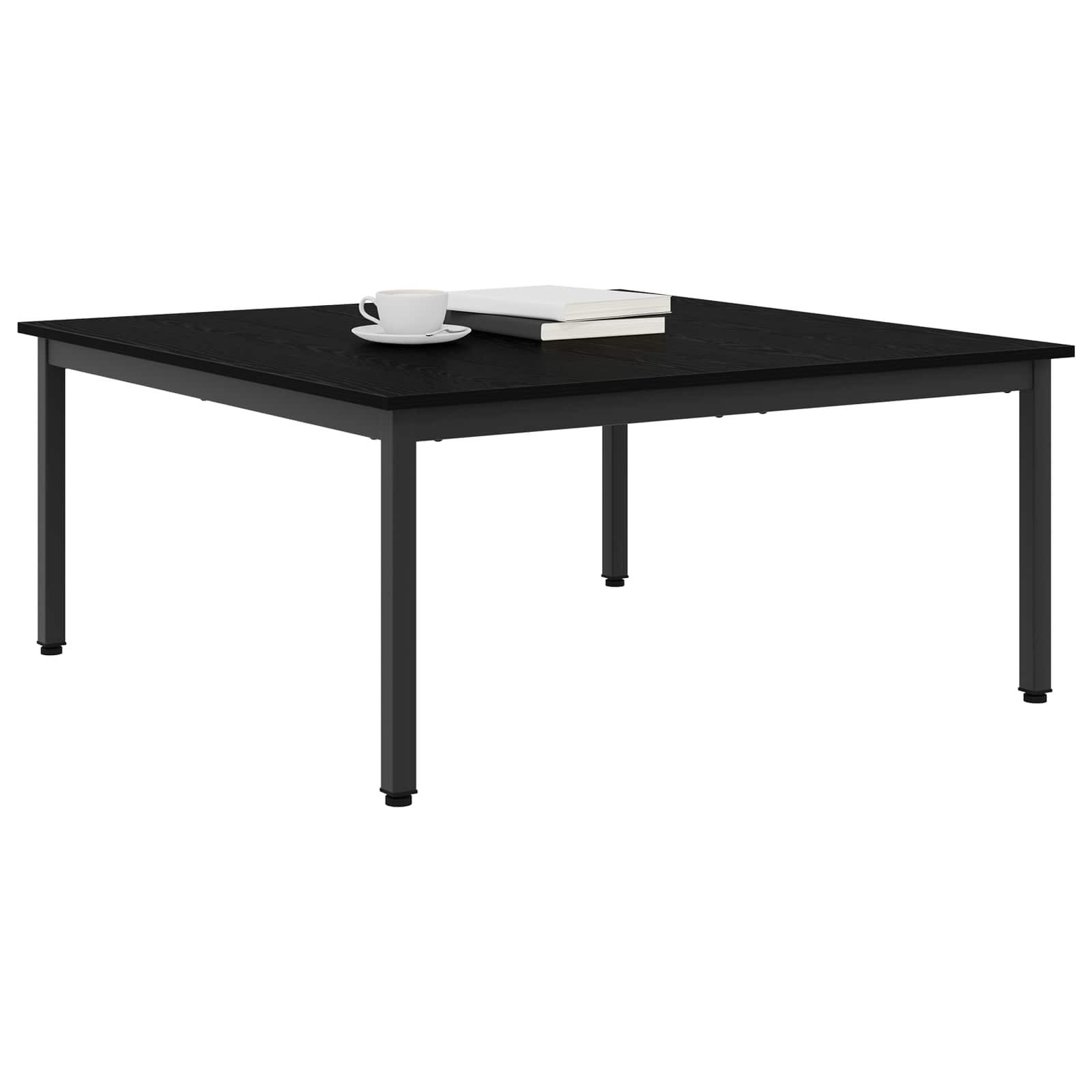 vidaXL Couchtisch Couchtisch Schwarz Eichen-Optik 100 x 100 x 45 cm Holzwerkstoff (1-St) – Bild 3 von 5