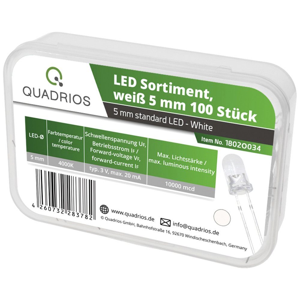 Quadrios V LED-Sortiment 3.0 LED-Leuchtmittel Naturweiß 20 Quadrios mA