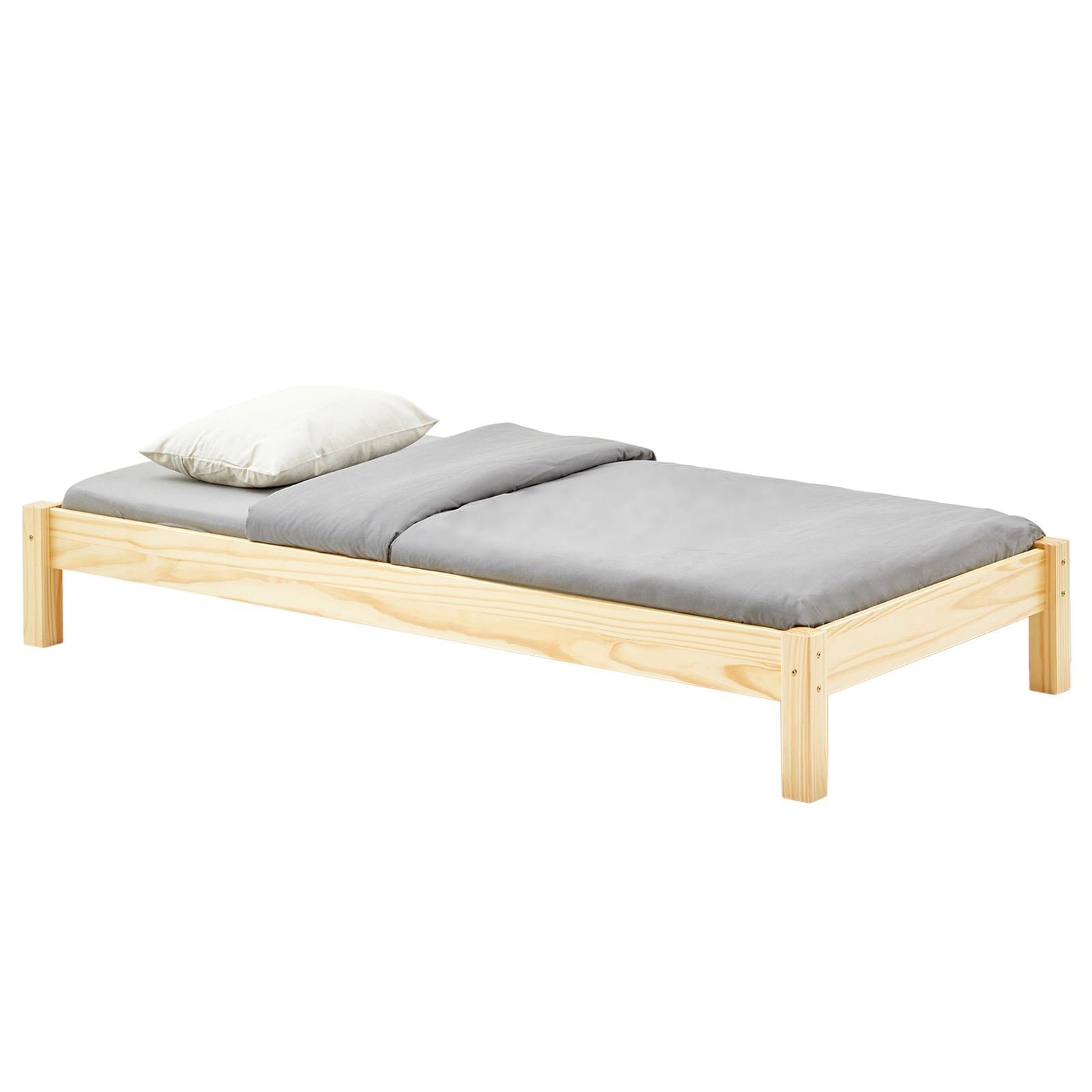 IDIMEX Futonbett TAIFUN, Futonbett Holzbett Bett Einzelbett natur 90 x 190 cm Bettgestell