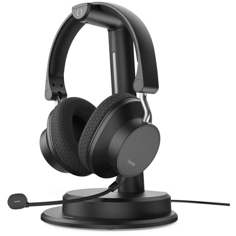 Hama 00139940 kabelloses headset mit Multipoint in Schwarz Konsolen-Ladestation (Kabelloses Headset, Kabelloses Headset mit Multipoint, Kabelloses Headset mit Multipoint)