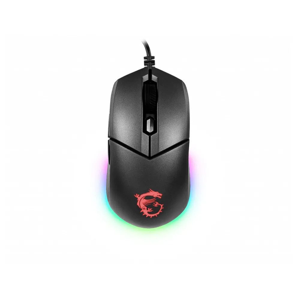 MSI Clutch GM11 Mäuse (kabelgebunden, 1000 dpi, 5000 DPI, RGB, 6 Tasten, 1000 Hz, optischer Sensor)