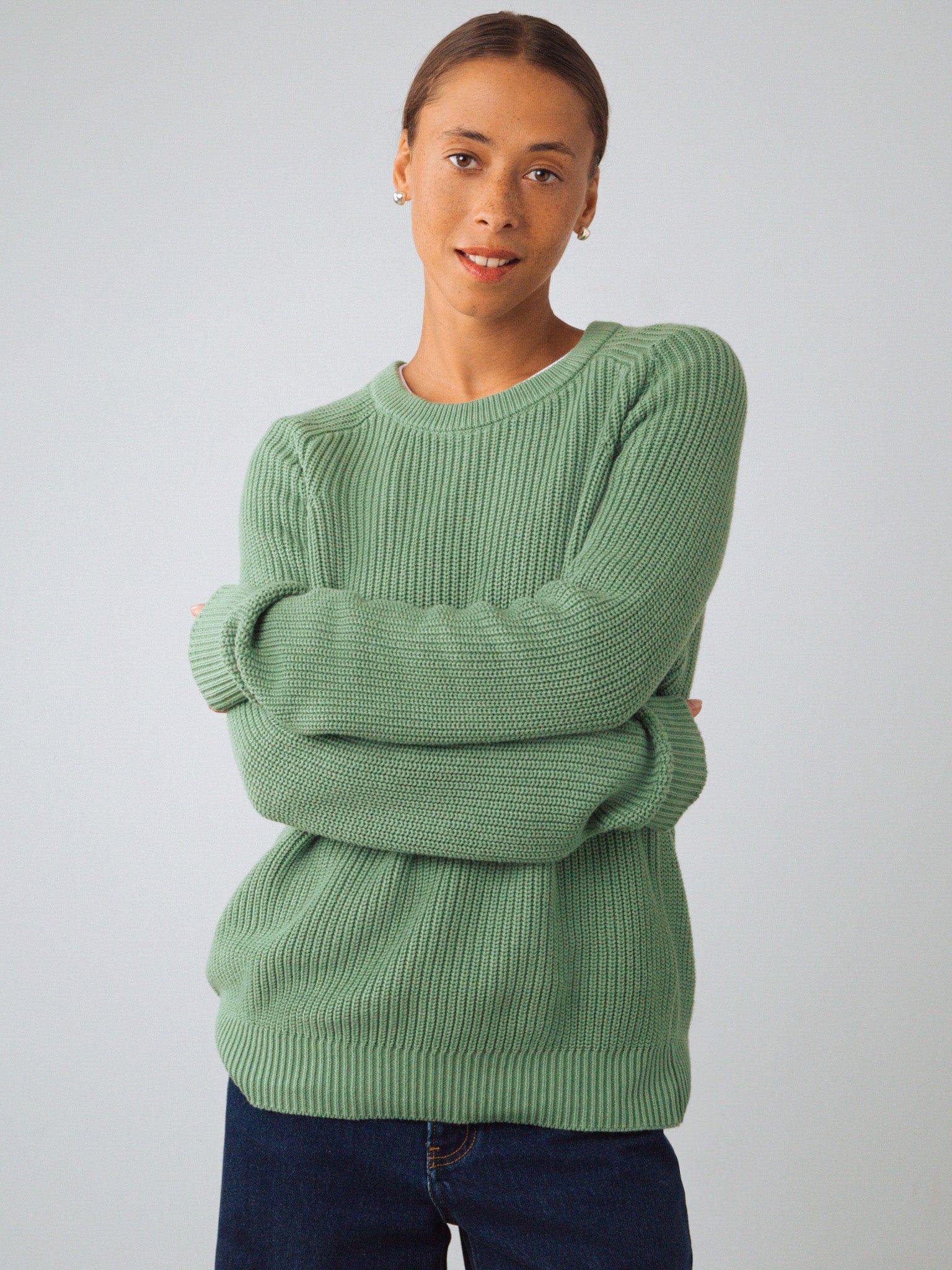 HONEST BASICS Strickpullover Grobstrick Pullover Damen aus Bio-Baumwolle