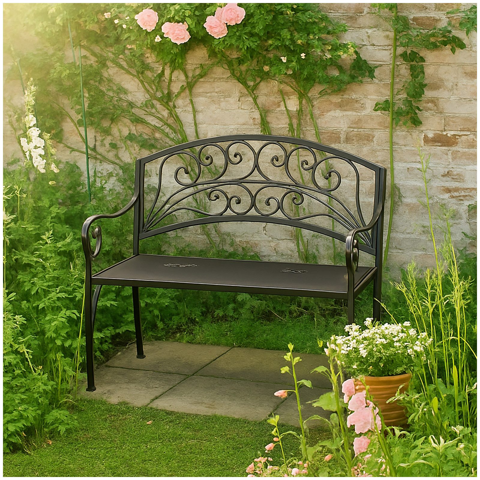 HTI-Living Sitzbank Metallbank in Rostoptik (Stück, 1-St., 1 Gartenbank), G günstig online kaufen