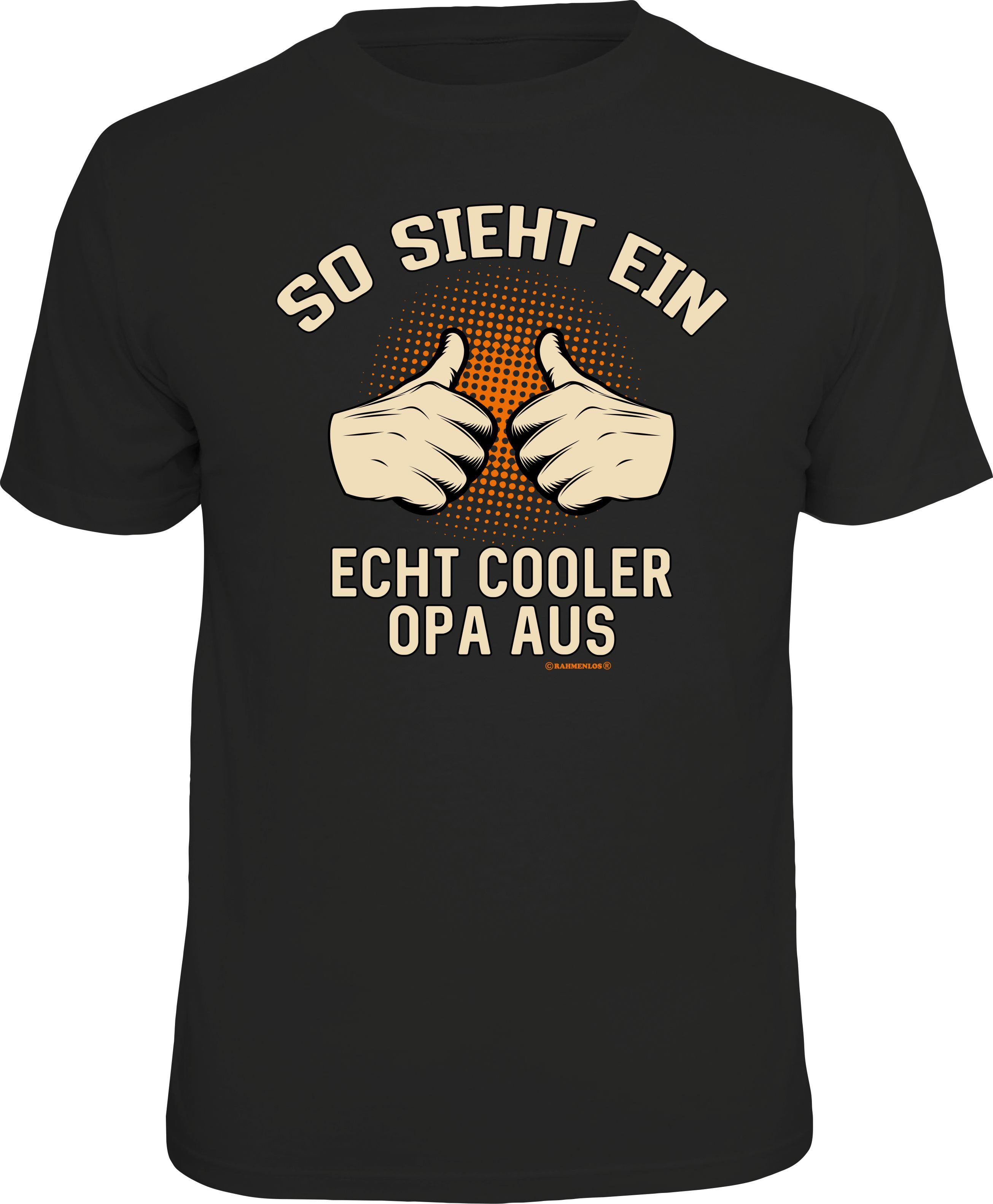 Rahmenlos T-Shirt als Geschenk für den echt coolen Opa