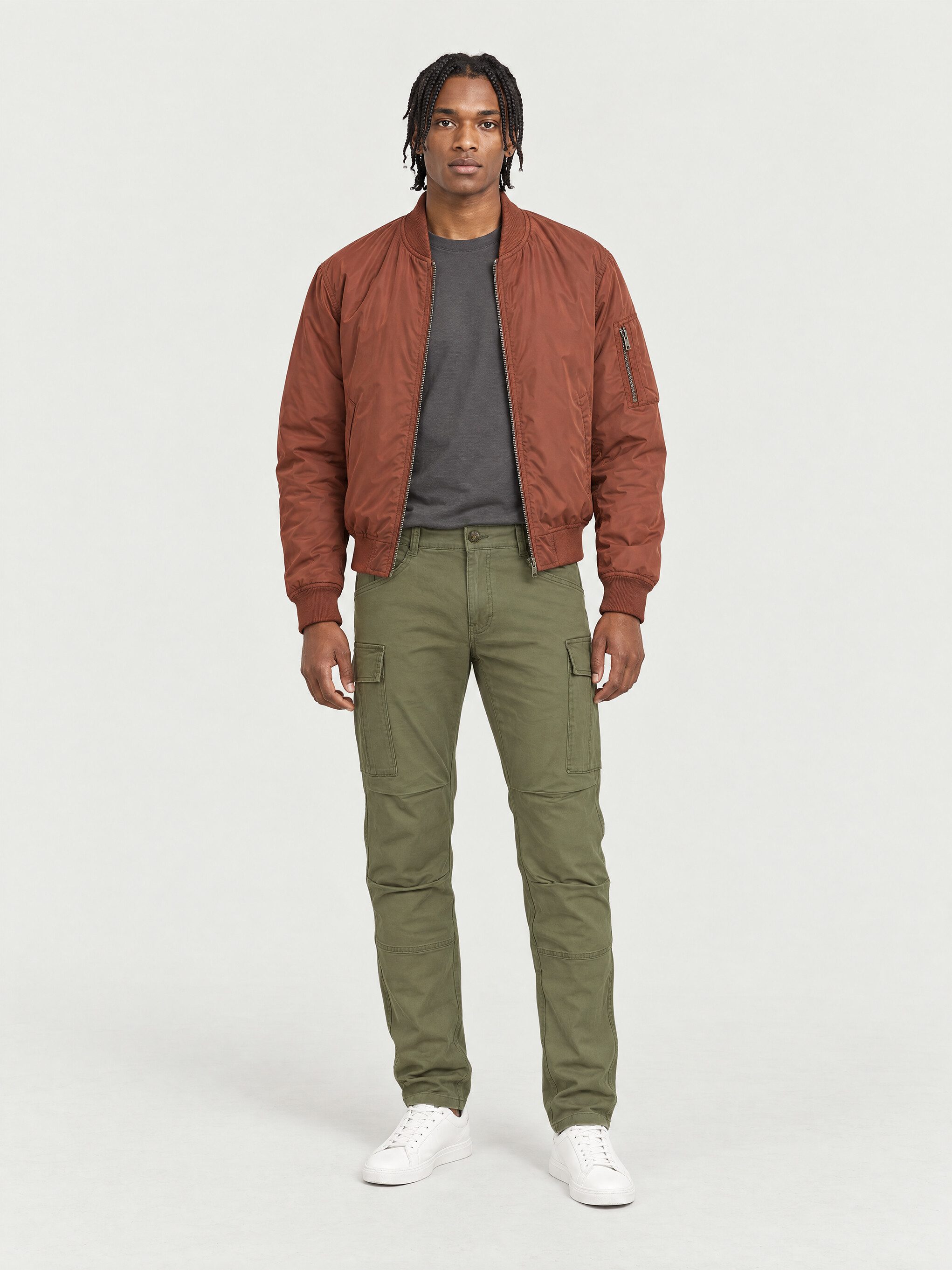 Yazubi Cargohose elegante Cargo Chino mit Stretch Slim Fit Herren Hosen für Männer, Cargohosen & Cargopants, 7 Taschen – Bild 5 von 5