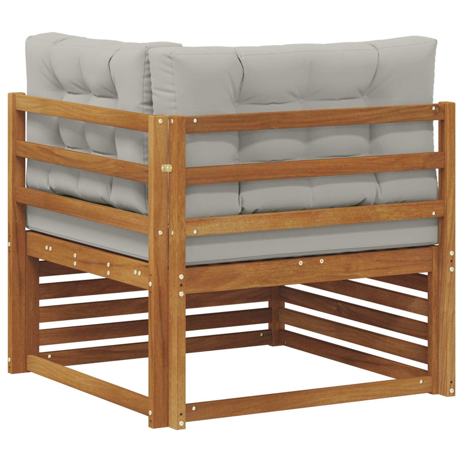 vidaXL Sofaelement Outdoor Ecksofa Massivholz Natur