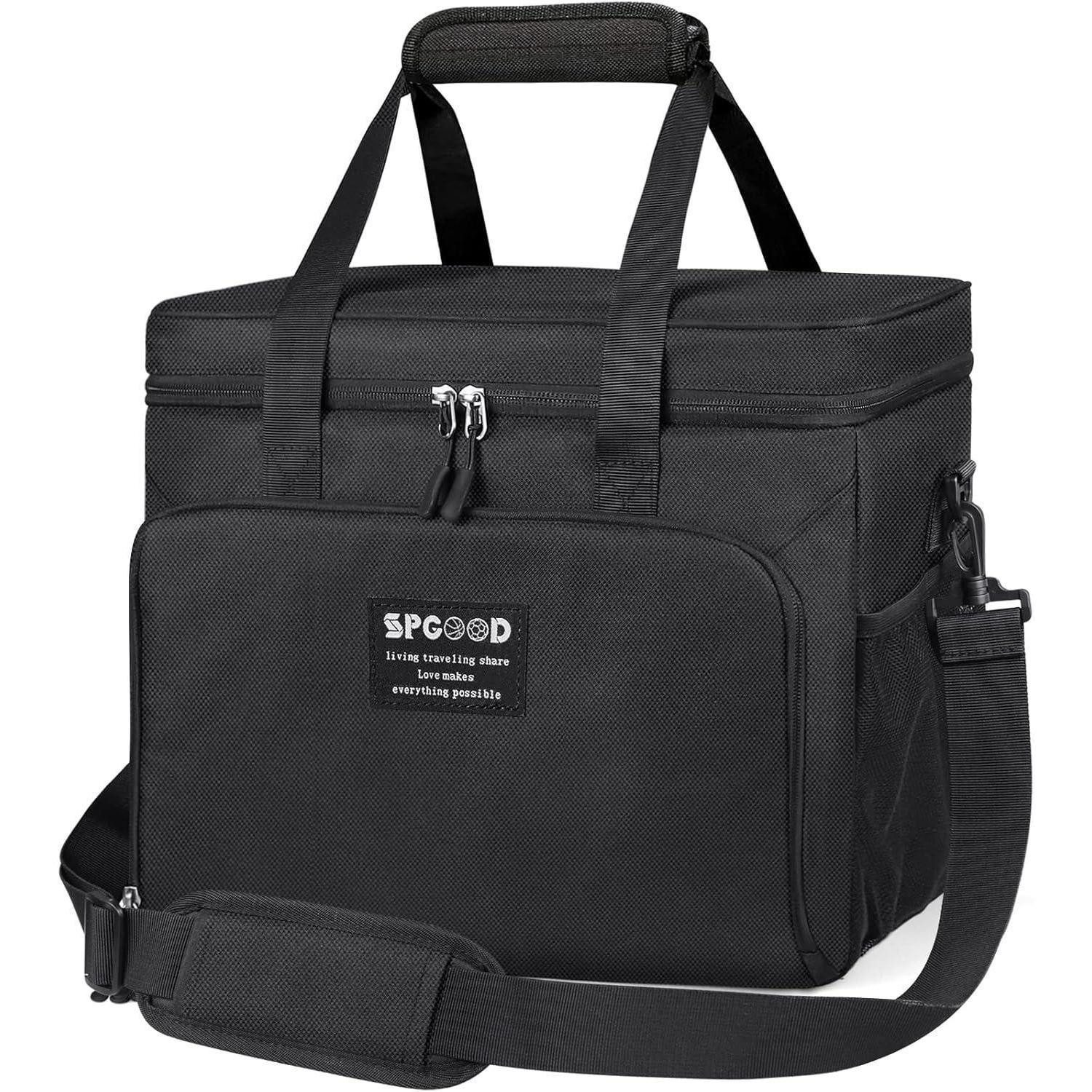 Kühltasche Kühltasche Picknicktasche Isoliert Faltbar 30L 40L Schwarz 30L