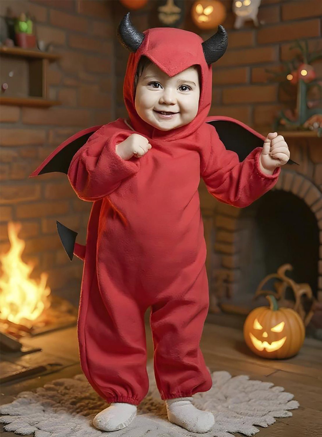 Funidelia Teufel-Kostüm Teufel Kostüm für Babys, Süßes Teufelskostüm für kleine Satansbraten