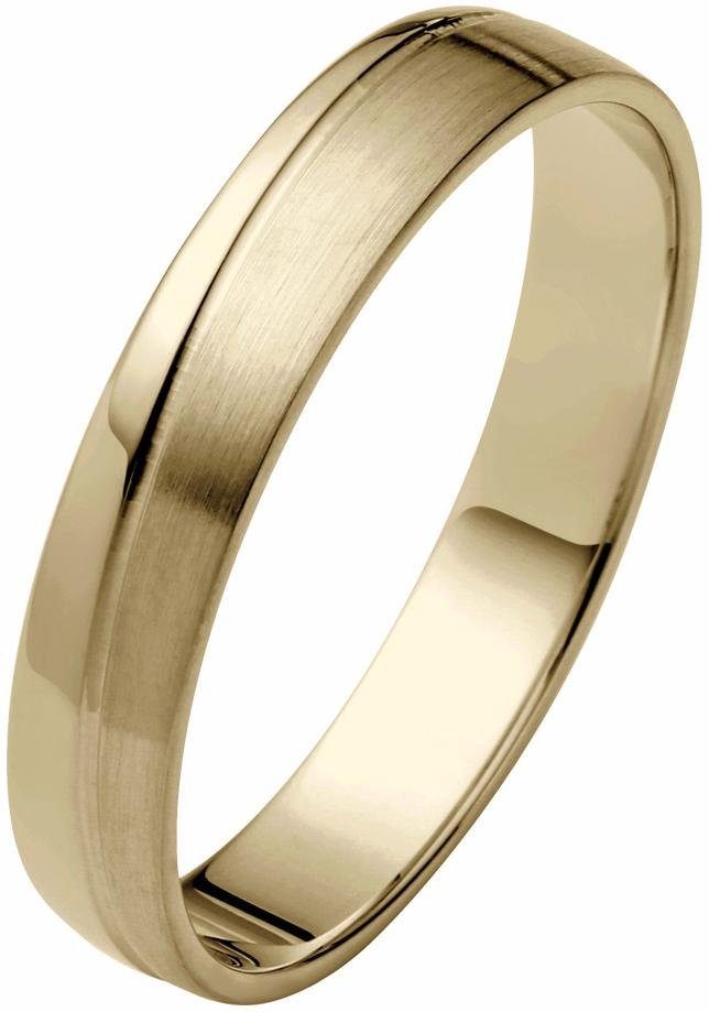 Firetti Trauring Schmuck Geschenk Gold 375 Hochzeit Ehering "LIEBE", Made in Germany - mit o. ohne Brillanten/Diamanten gelbgoldfarben