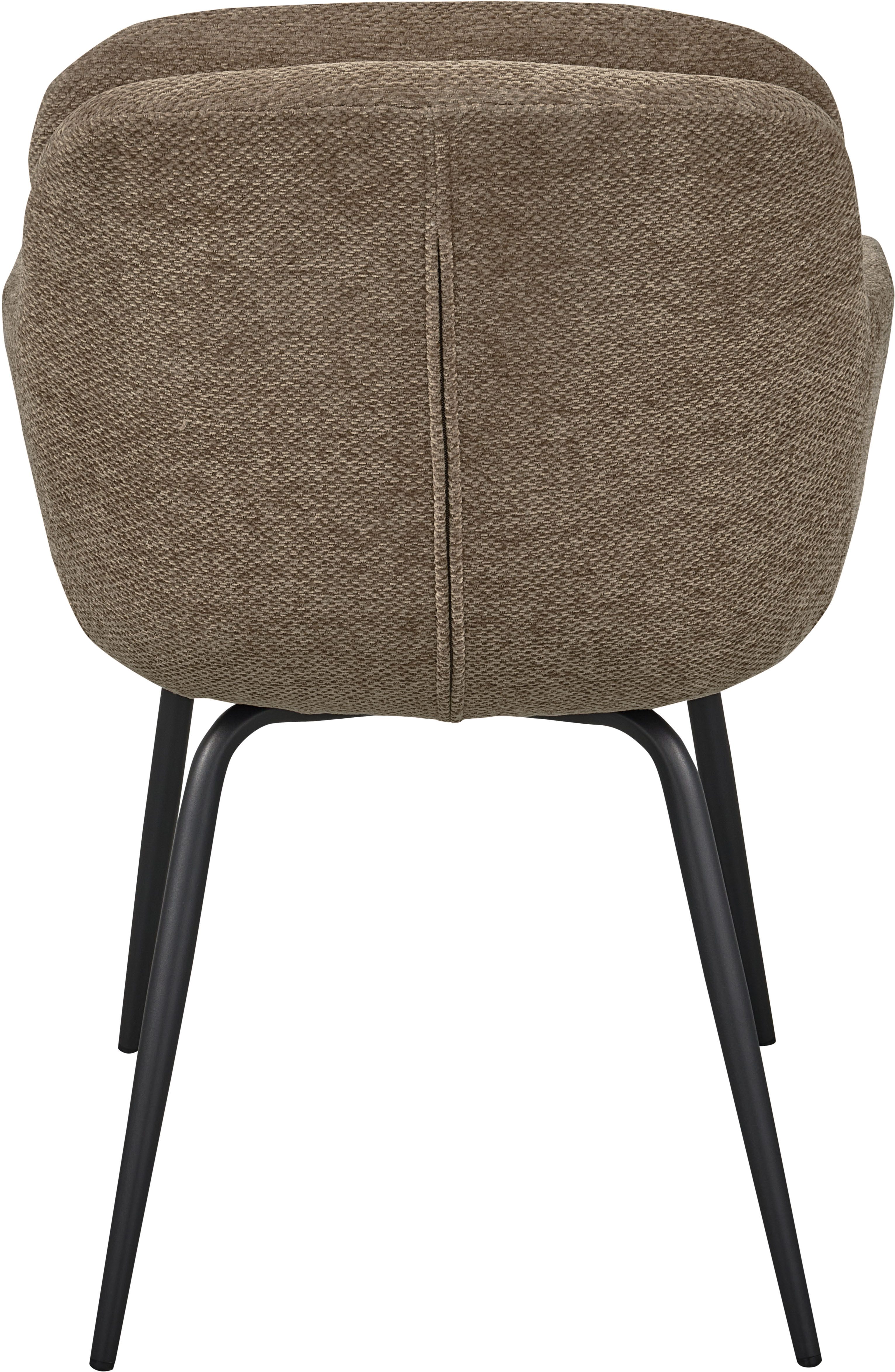 WOOOD Esszimmerstuhl Runa Chenille-Bezug mit Metallgestell, H 82 x B 57 x T 59 cm, (Set, 2 St)Tragkraft 120 kg, Geringe Verschleißfestigkeit pfleigleicht