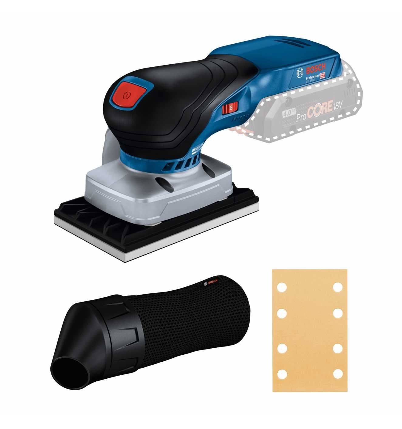 Bosch Professional Akku-Schwingschleifer GSS 18V-13, Karton, 1 x  Schleifblatt C470, Best for Wood + Paint, 120