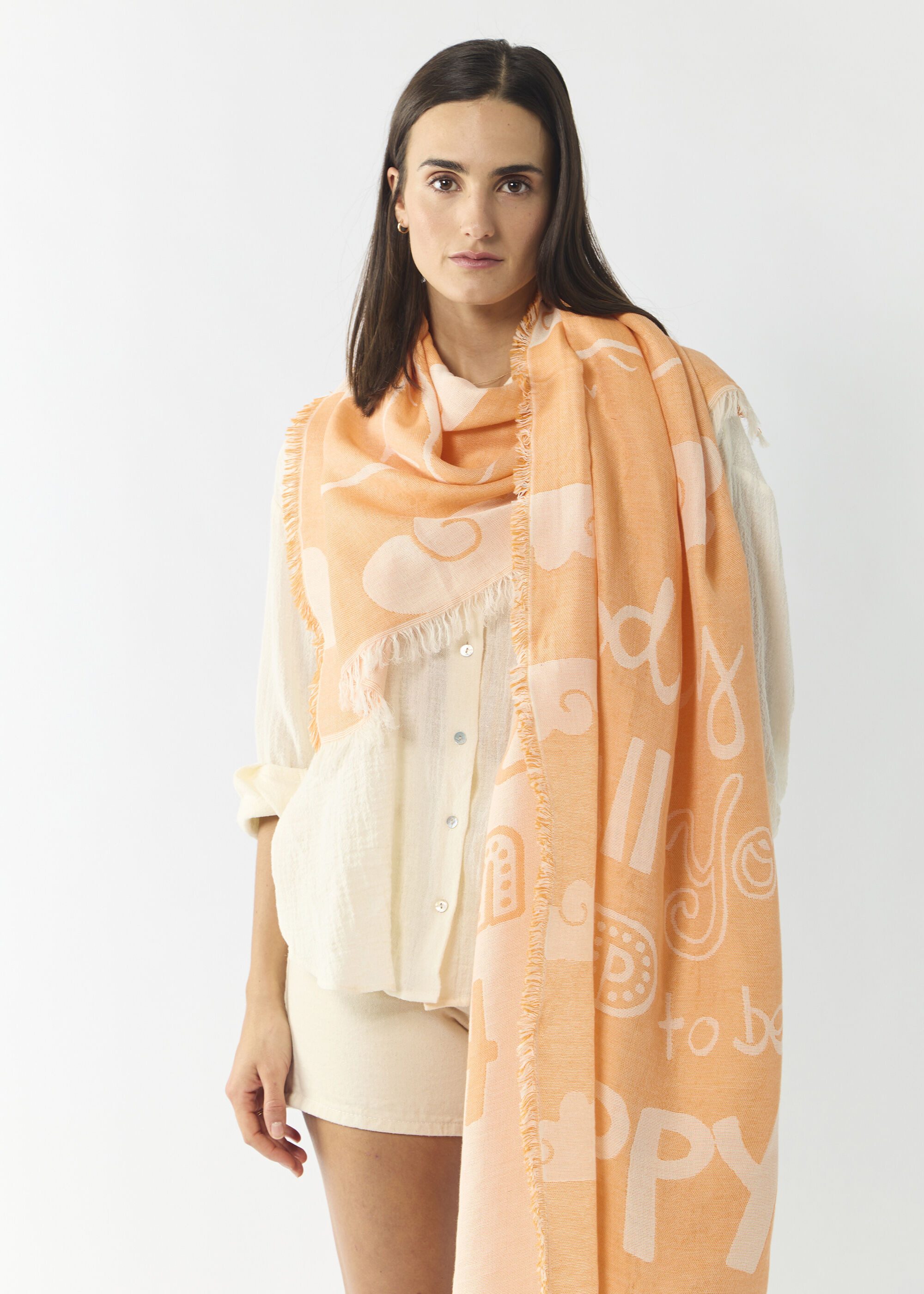 Codello Modeschal, mit Peanuts Design, Sommerlicher Baumwoll-Jacquard
