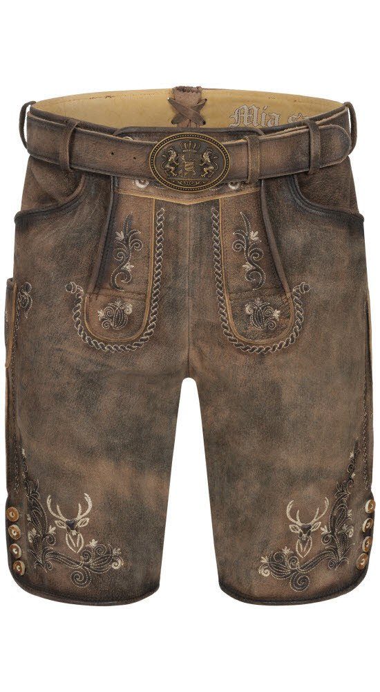 Nübler Trachtenlederhose Lederhose kurz Edgar in günstig online kaufen