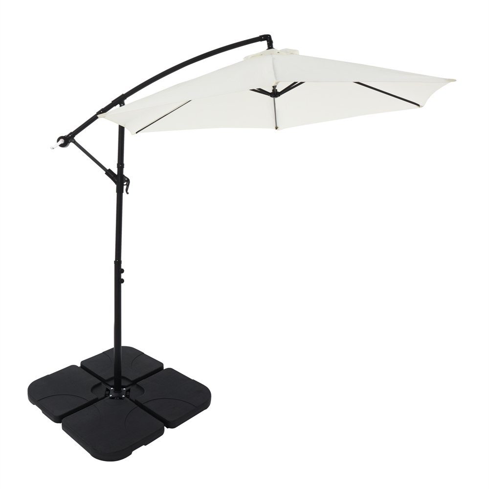 Feel2Home Schirmständer Schirmständer 60 L / 80 kg 4er Set Ampelschirmständer Outdoor Schirm (Stück, 4 St), Griffmulde
