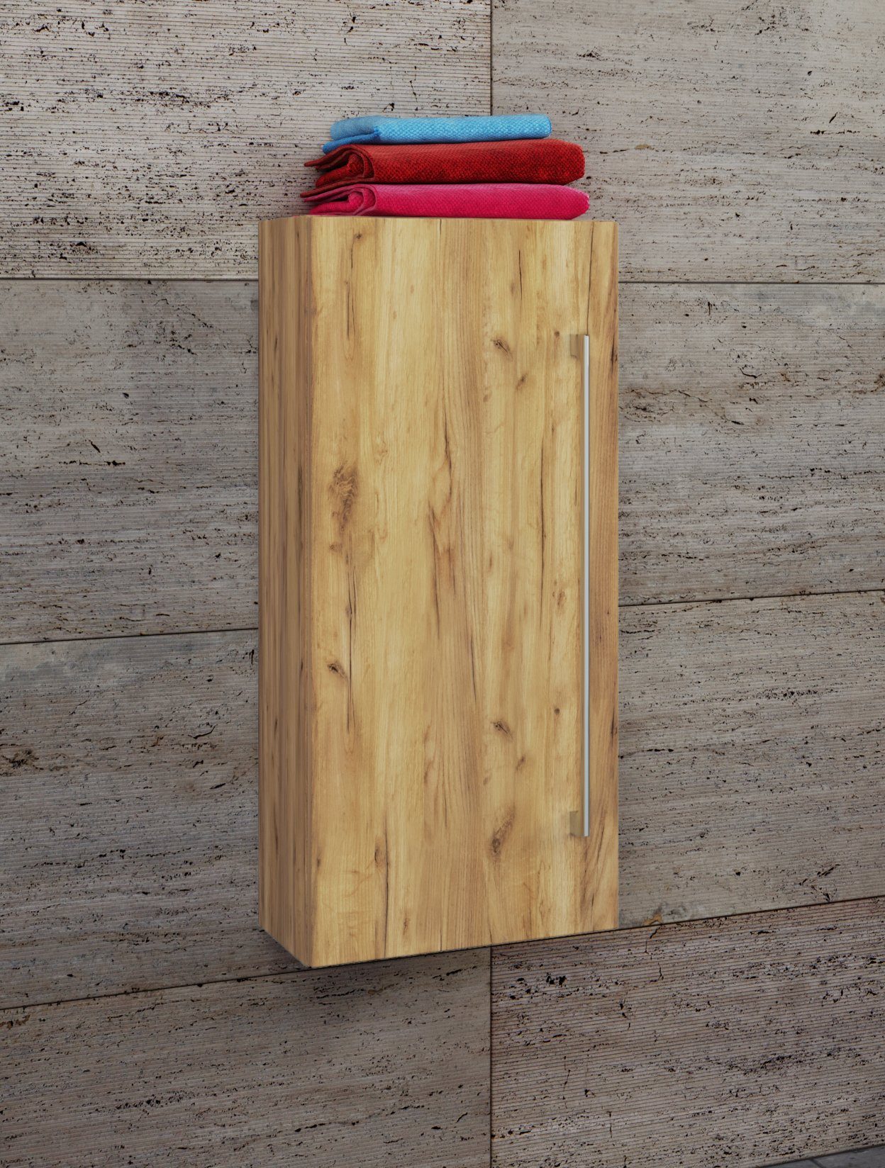 VCM Midischrank Holz Badmöbel Midischrank Badschrank Bad Badinos D