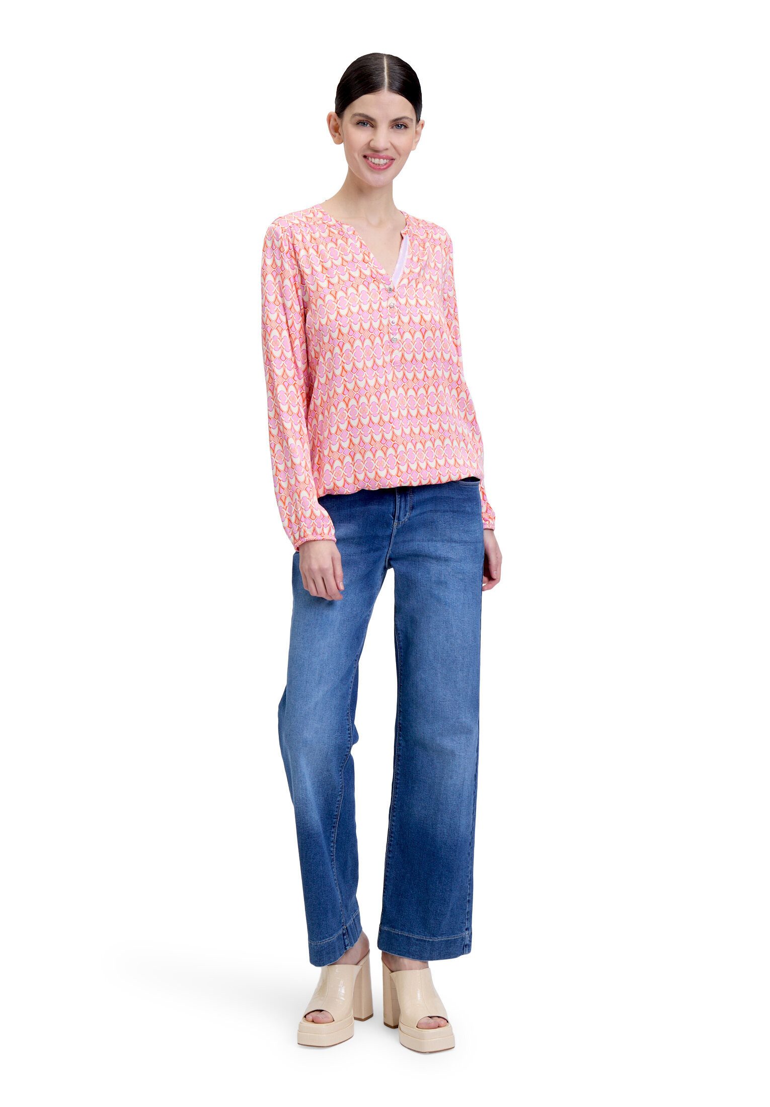 Cartoon Schlupfbluse Damen mit Muster
