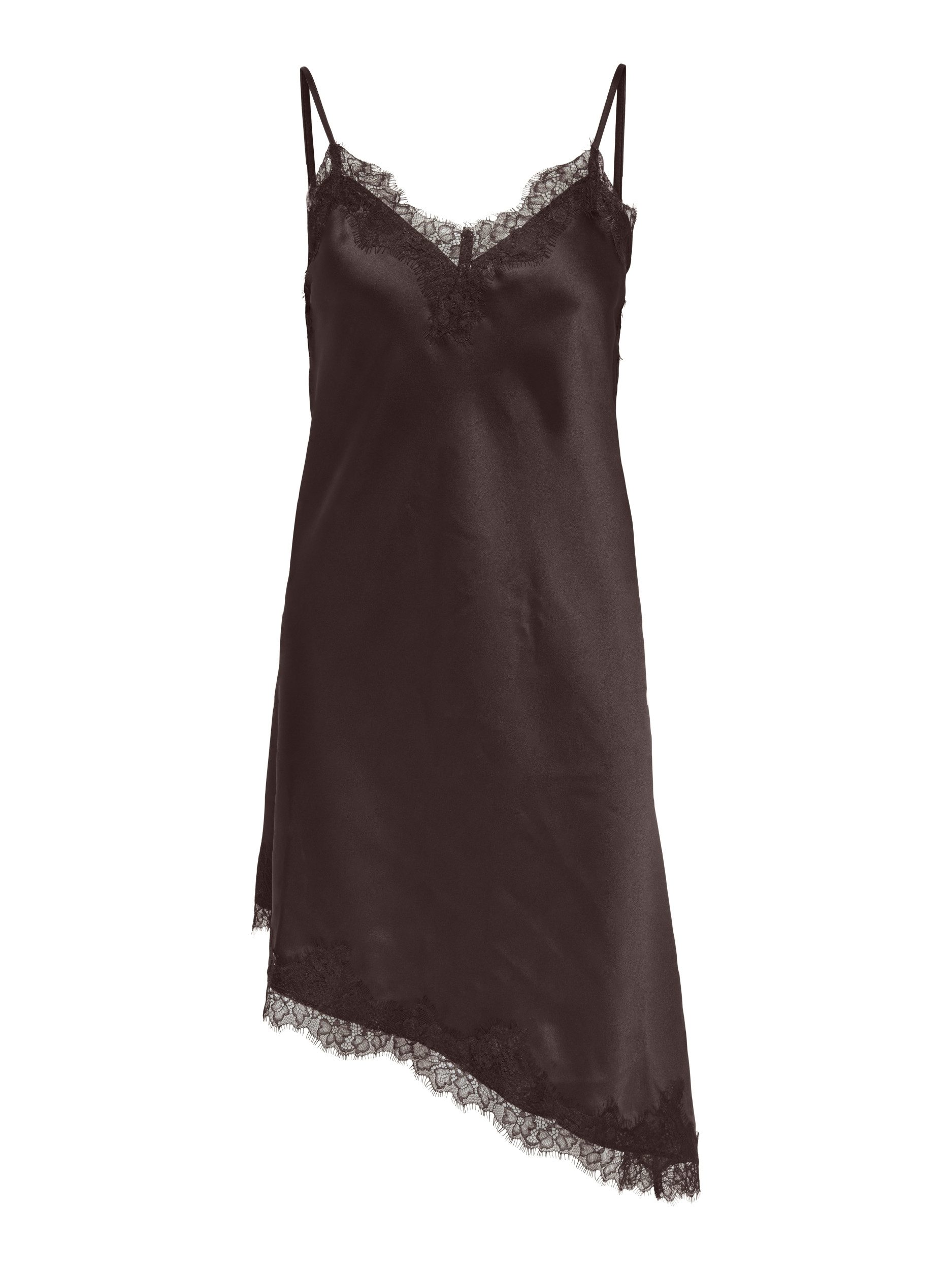 ONLY Abendkleid ONLBELLA STRAP SATIN LACE DRESS WVN, Coffee Bean