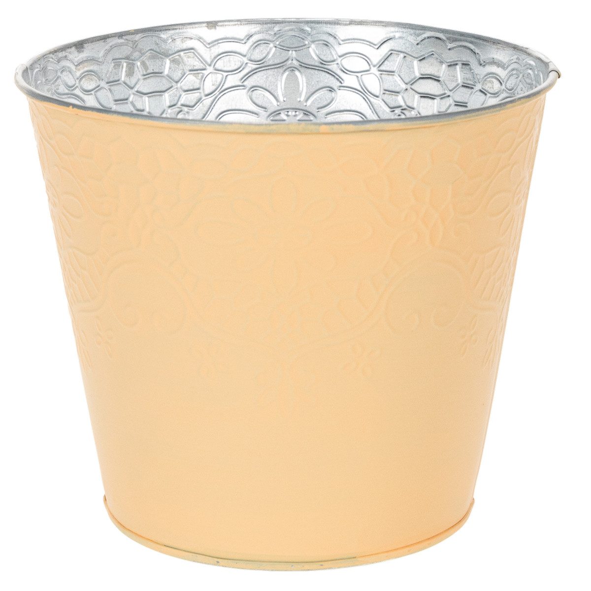Viana Übertopf Metall-Blumentopf mit Blumenmuster für stilvolle Dekoration