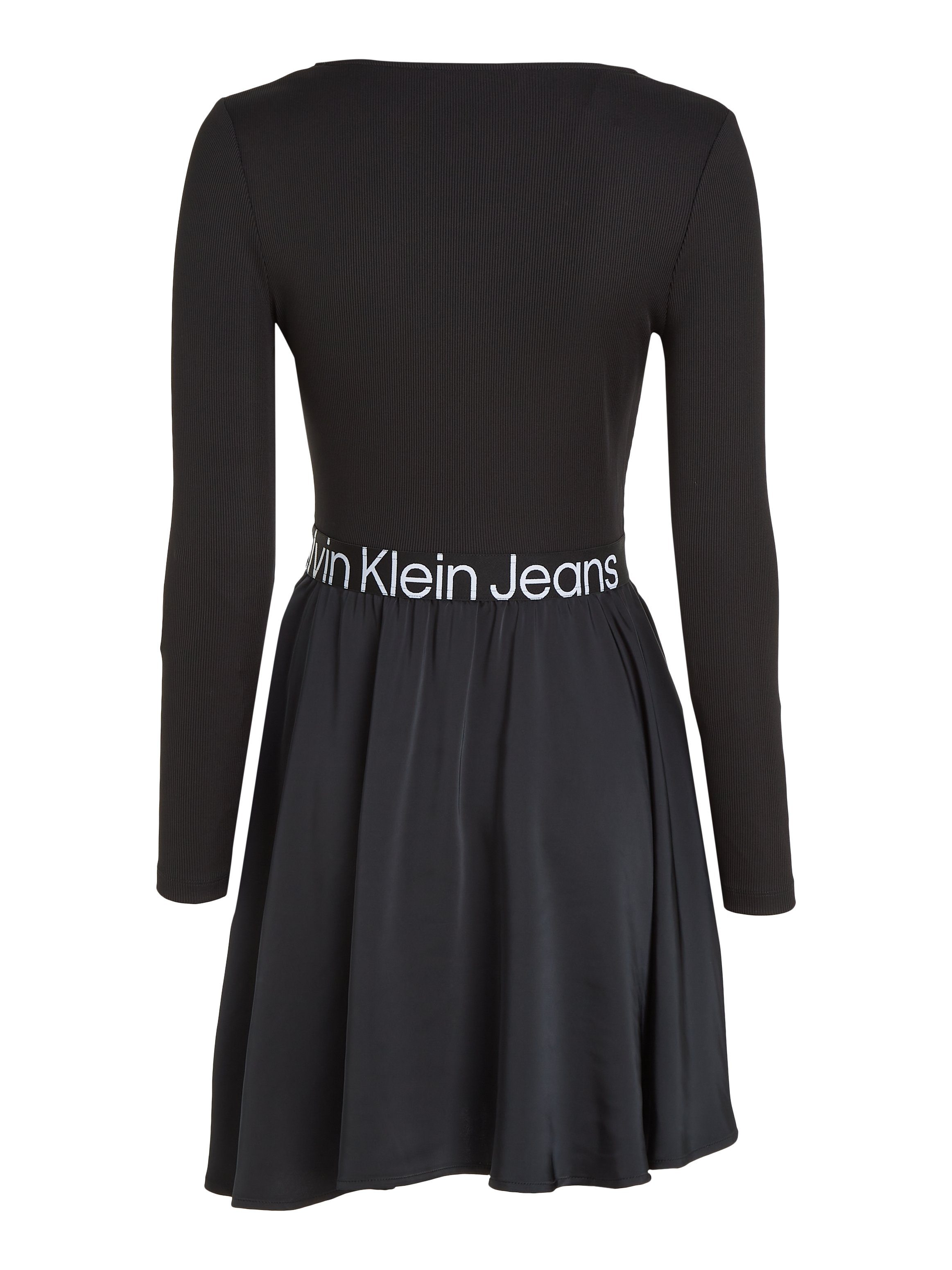 Calvin DRESS Jeans Klein ELASTIC LOGO LS Blusenkleid