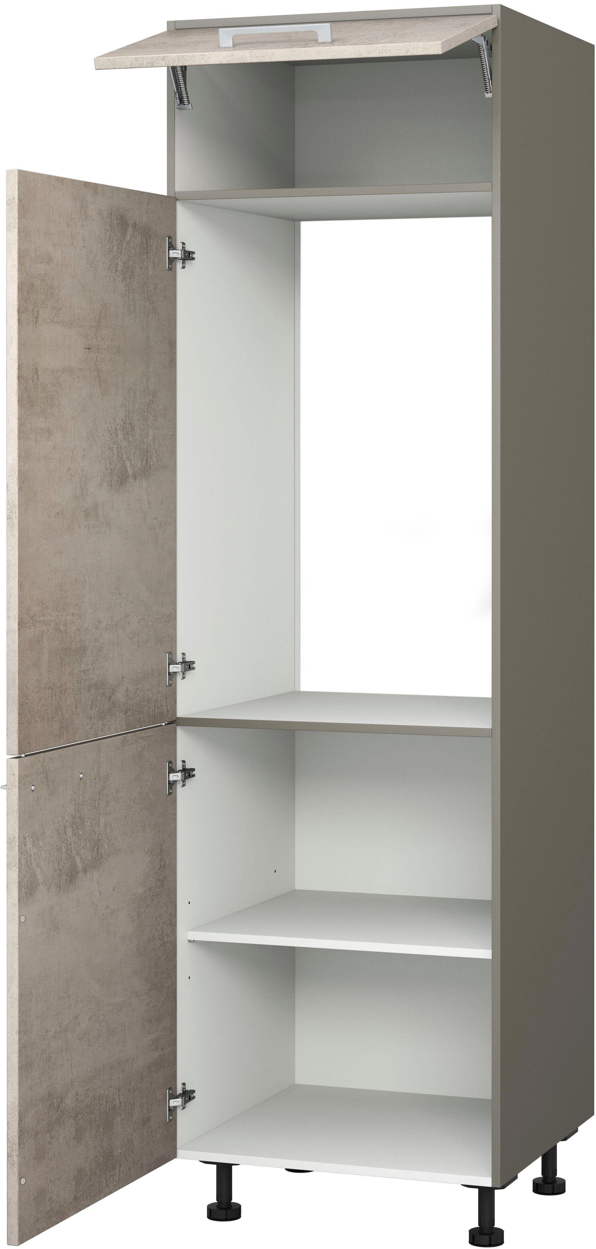 KOCHSTATION Kühlumbauschrank KS-Trea SK-195-88 Stauraum ober- und unterhalb vom Küchenschrank, Breite 60cm Höhe 195cm