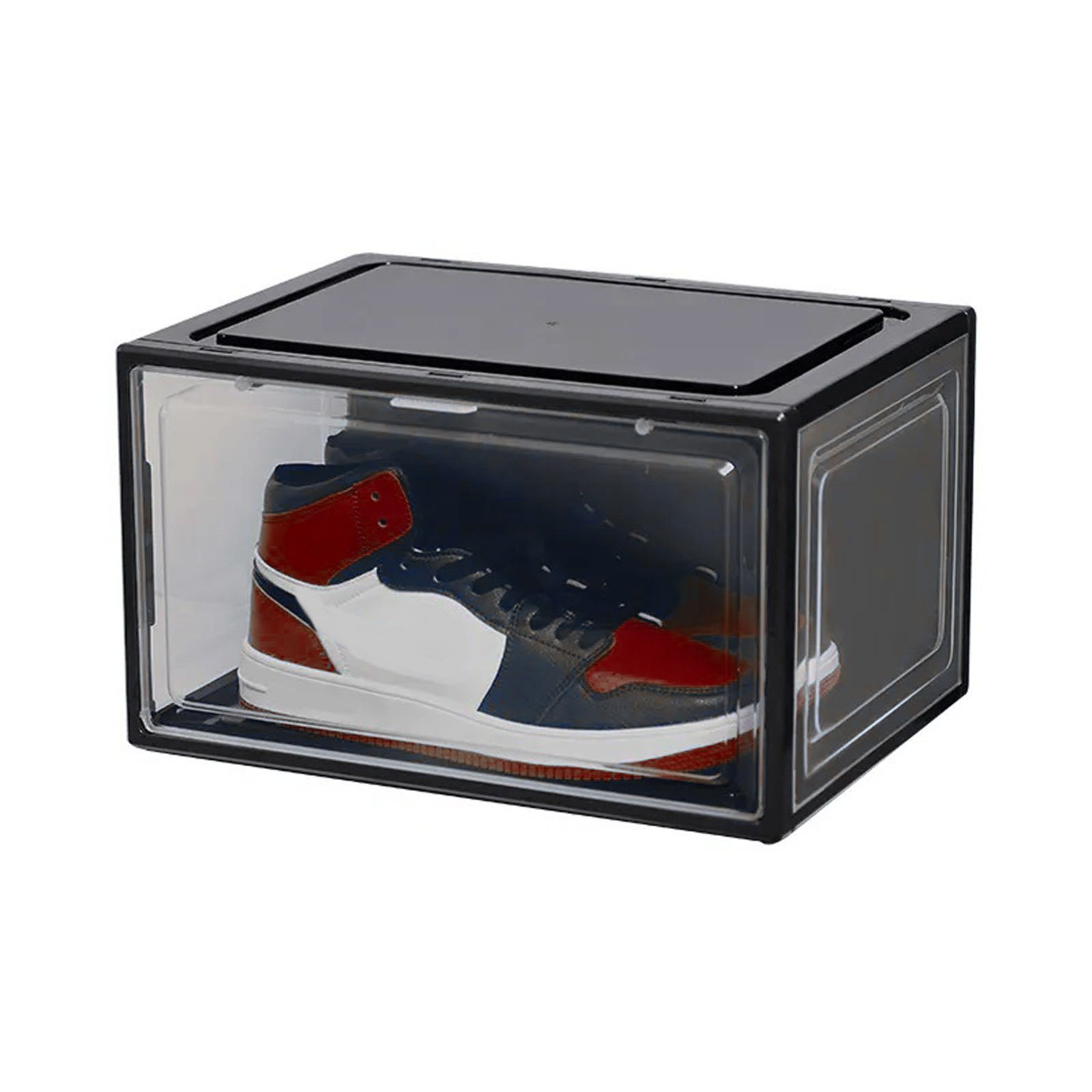 Yorbay 12er Set super transparent Schuhboxen, stapelbarer Schuhorganizer,  Kunststoffbox für Schuhe bis Größe 48 