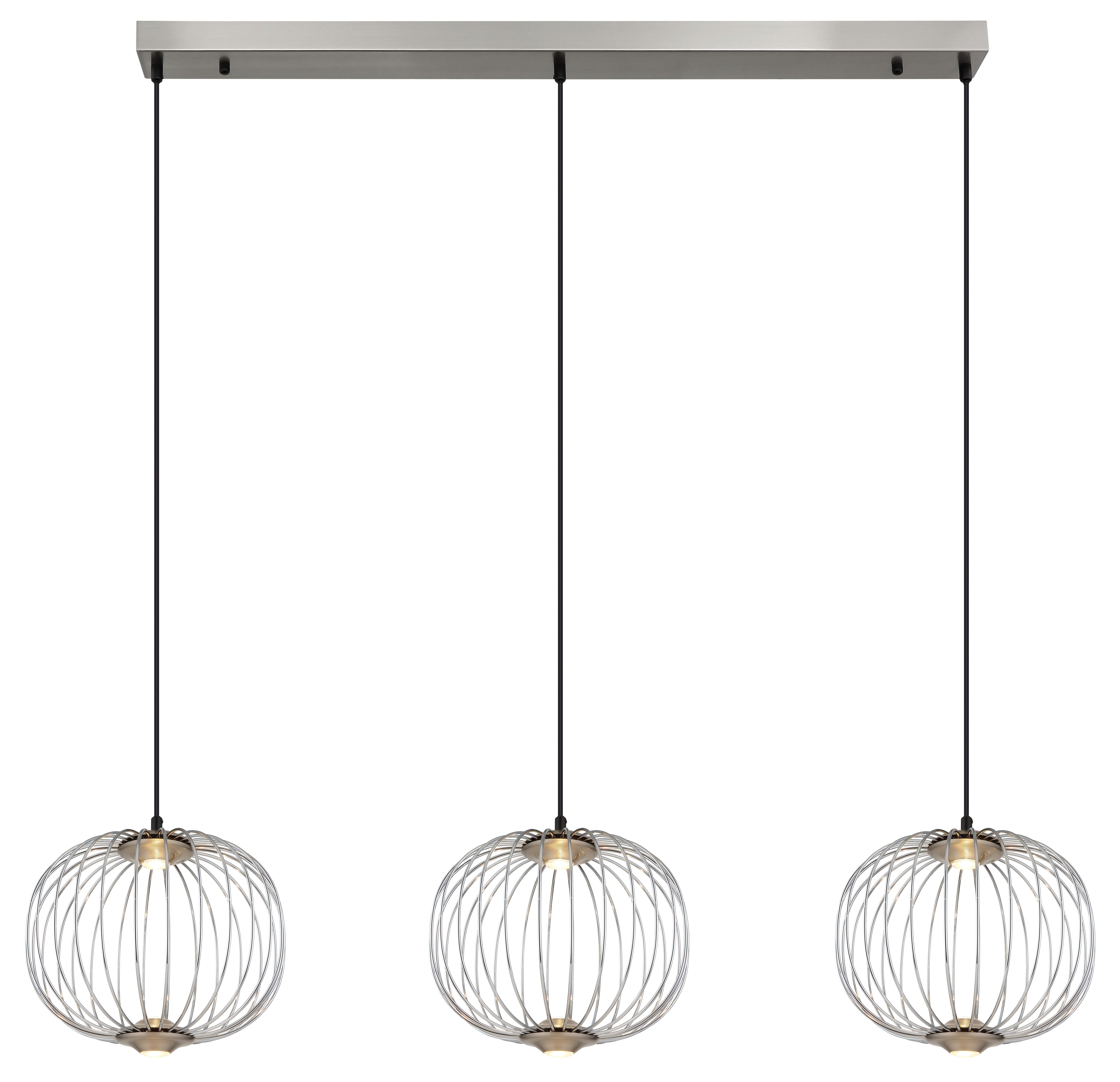 GLOBO LIGHTING LED Pendelleuchte GALWAY, Memoryfunktion, LED fest integriert, Warmweiß, Hängelampe/Hängeleuchte/Wohnzimmer/Esszimmer/Esstisch/rund