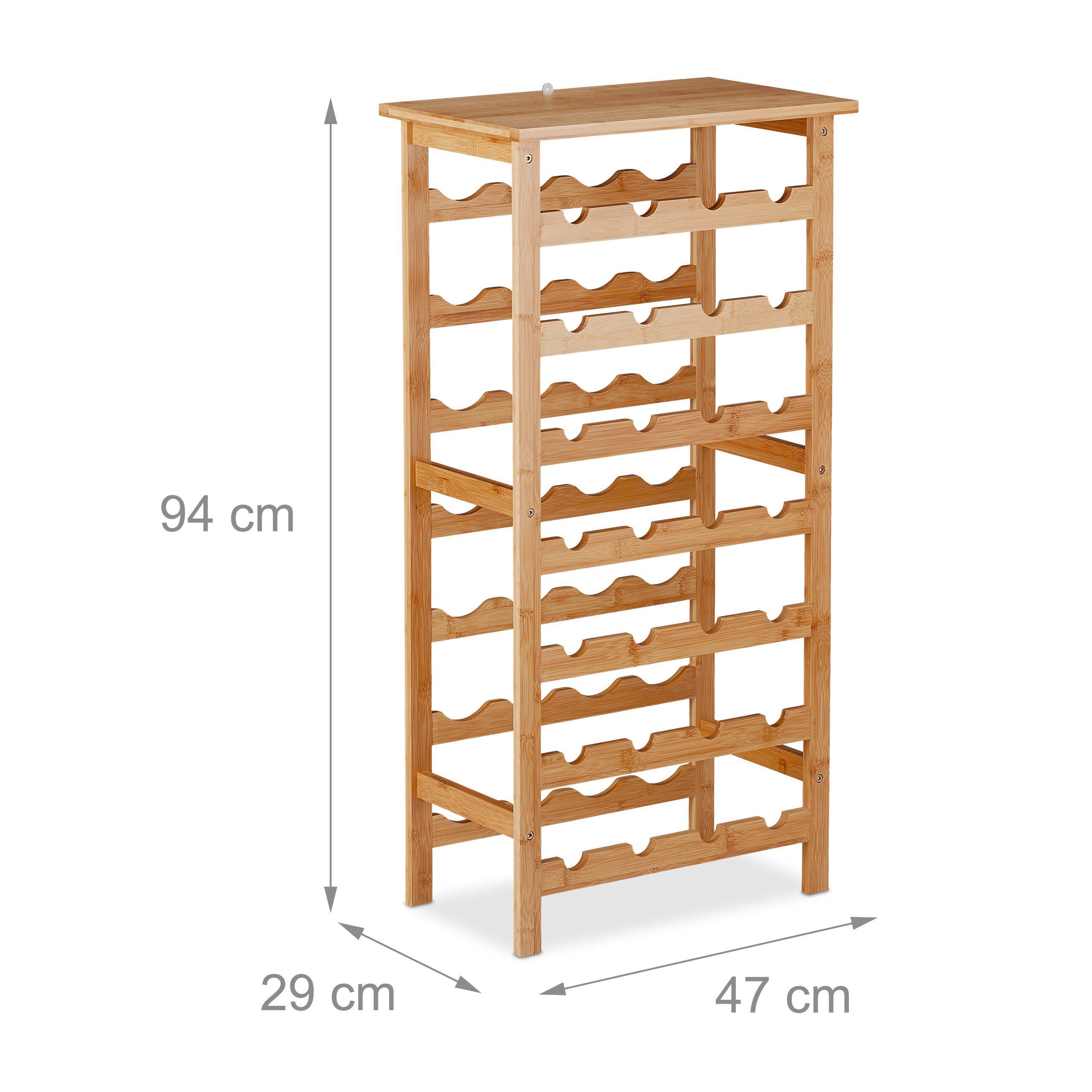 relaxdays Weinregal für 28 Flasche