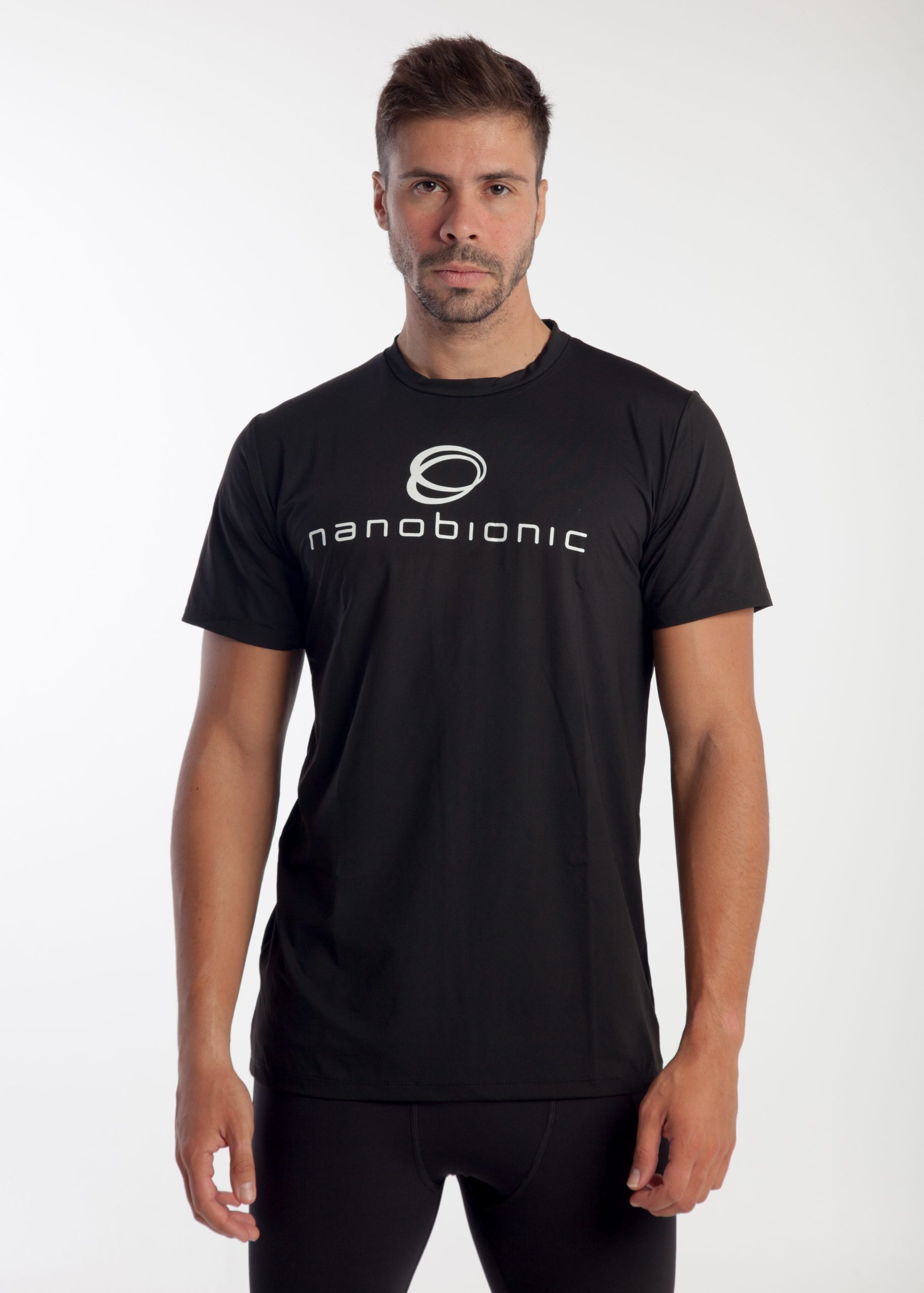 NANOBIONIC® Funktionsshirt Nanobionic® Iconic T-shirt (schwarz/weiß) (Innovative und exklusive NANOBIONIC®-Technologie, NASA I-Tech Award) NANOBIONIC® - eine nahezu endlose Energiequelle!!