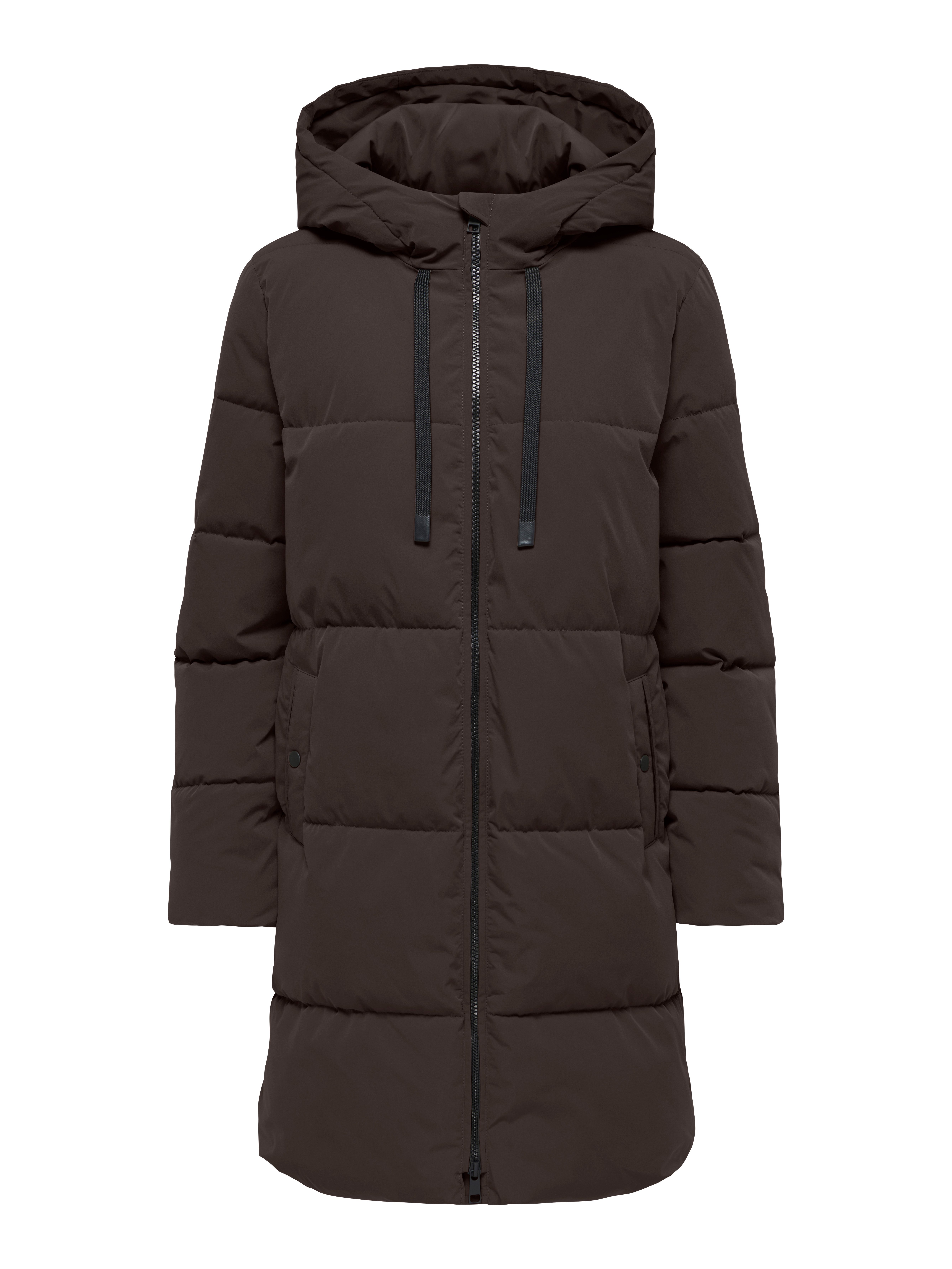JDY Steppmantel JDYBLAIR LONG HOOD PUFFER OTW SIJ Kunstfaser, Kapuze mit Kordelzug