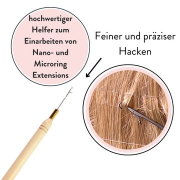 hair2heart Echthaar-Extension Starter Set für Nanoring Extensions Blond