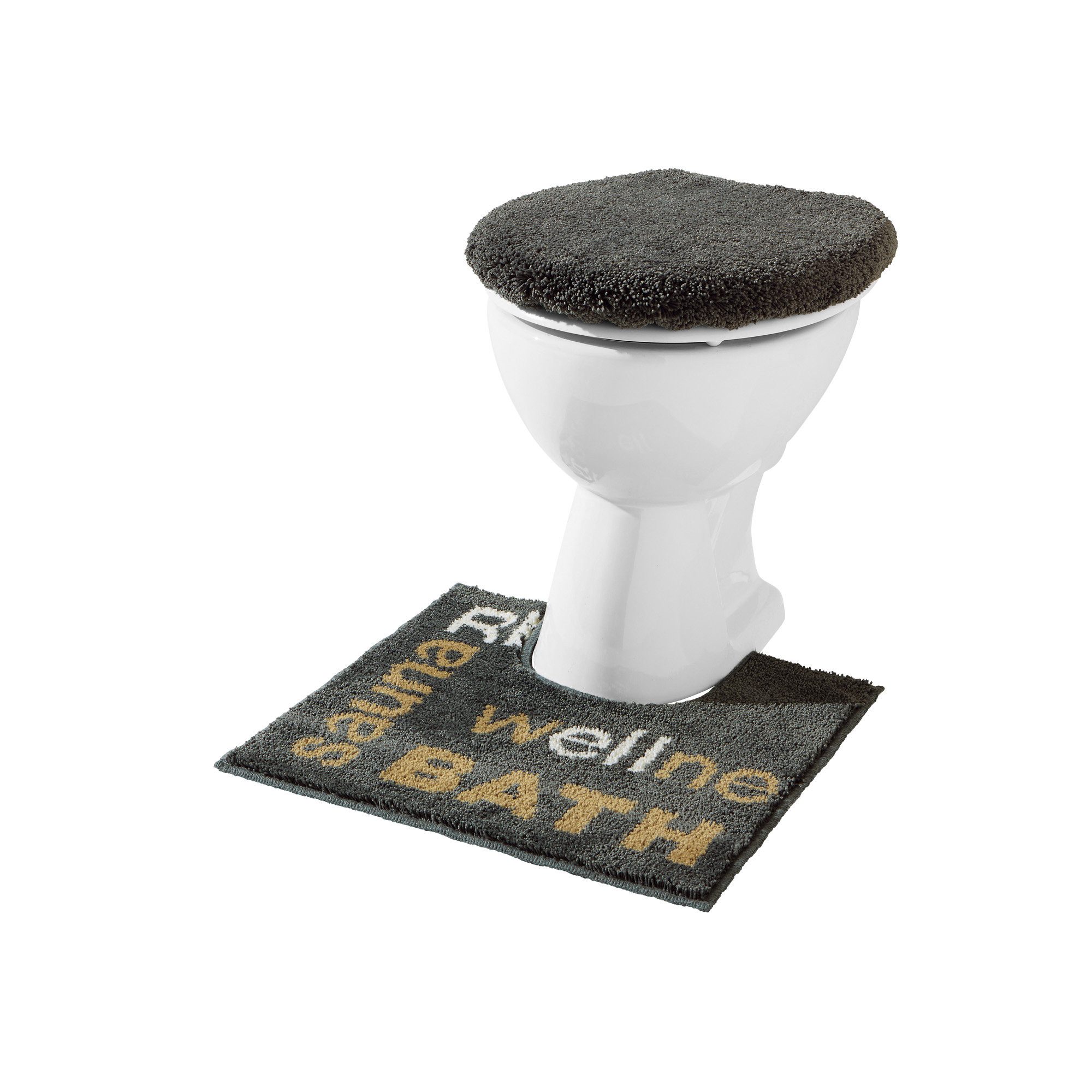 Erwin Müller WC-Deckelbezug WC-Deckelbezug "Zacharo", Höhe 18 mm, mit Schnürung:, Uni