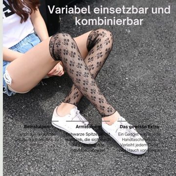 Berlinsel Armstulpen Beinstulpen für Damen schwarze Spitze Einheitsgröße (1 Paar) Eyecatcher für jedes Outfit