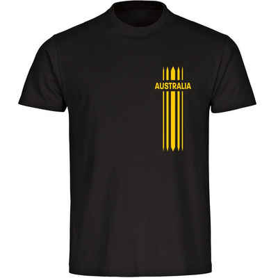 multifanshop T-Shirt Herren Australia - Streifen - Männer Fanartikel